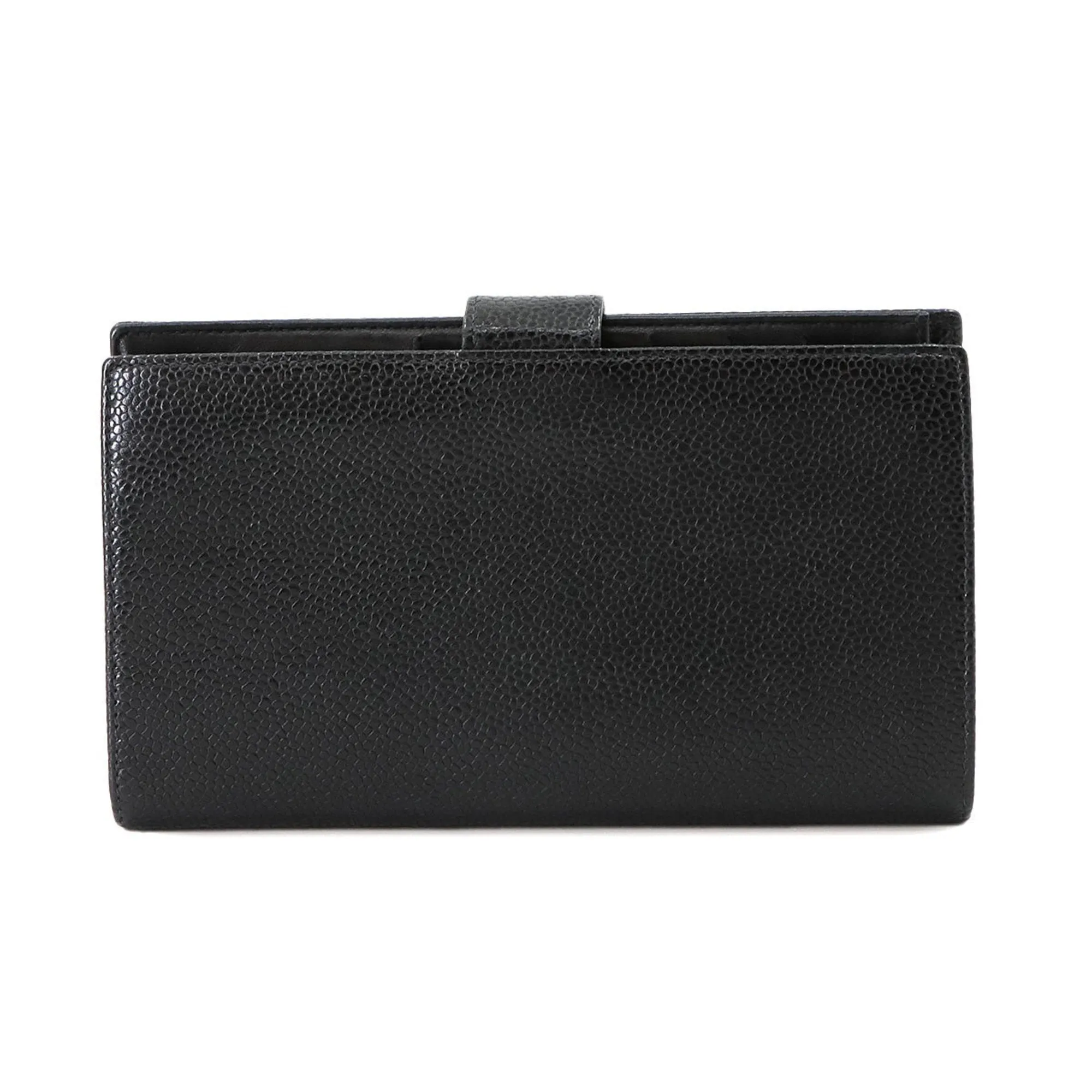 Chanel Grained Calfskin Long Wallet (Bi-Fold) (Pre-Owned)