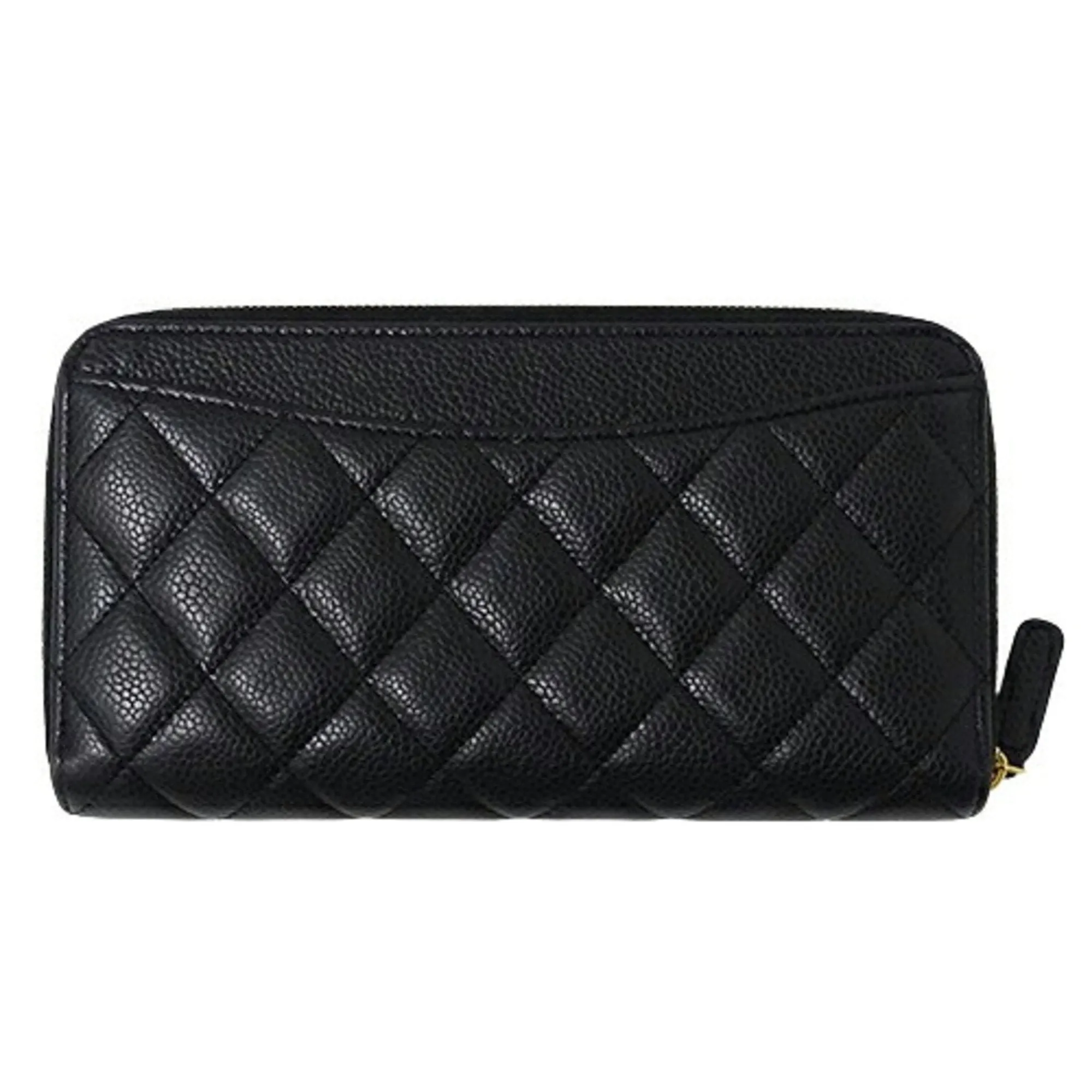 Chanel Grained Calfskin Long Wallet (Bi-Fold) (Pre-Owned)