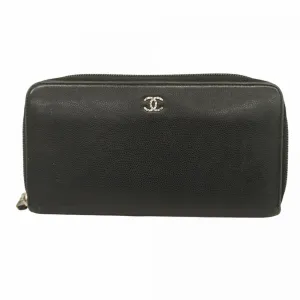 Chanel Grained Calfskin Long Wallet (Bi-Fold) (Pre-Owned)
