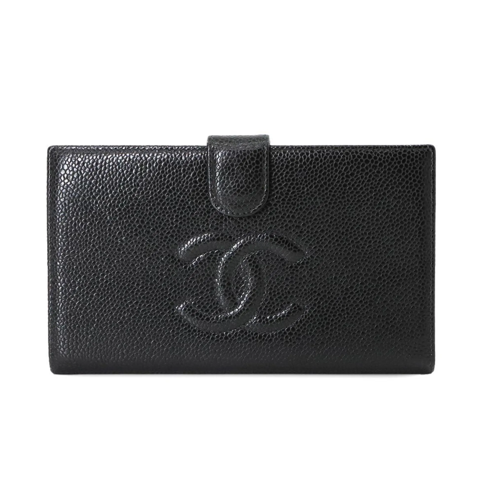 Chanel Grained Calfskin Long Wallet (Bi-Fold) (Pre-Owned)
