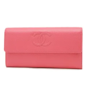 Chanel Grained Calfskin Long Wallet (Bi-Fold) (Pre-Owned)