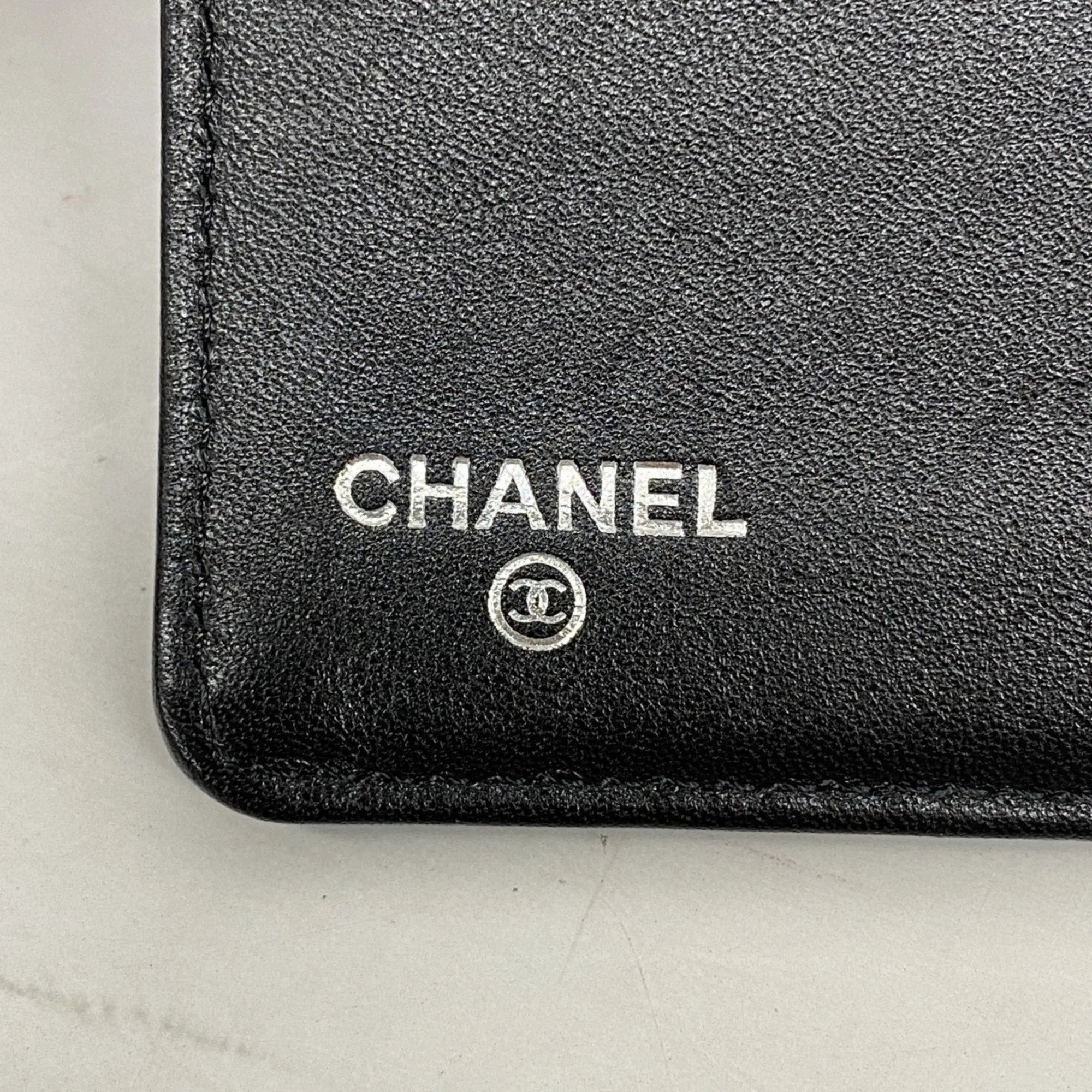 Chanel Grained Calfskin Long Wallet (Bi-Fold) (Pre-Owned)