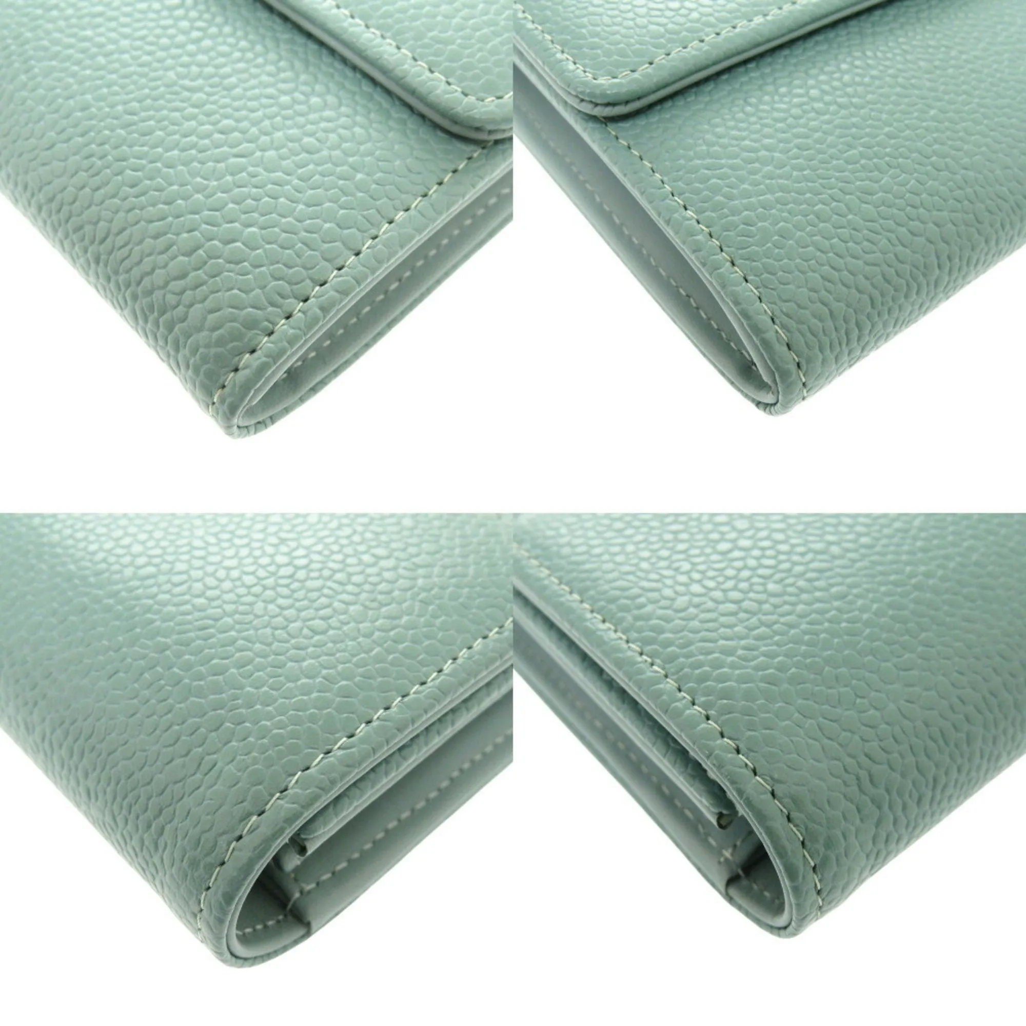 Chanel Grained Calfskin Long Wallet (Bi-Fold) (Pre-Owned)