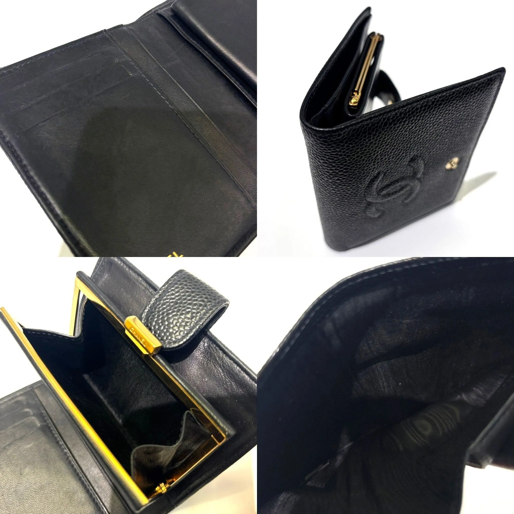 Chanel Grained Calfskin Wallet (Bi-Fold) (Pre-Owned)