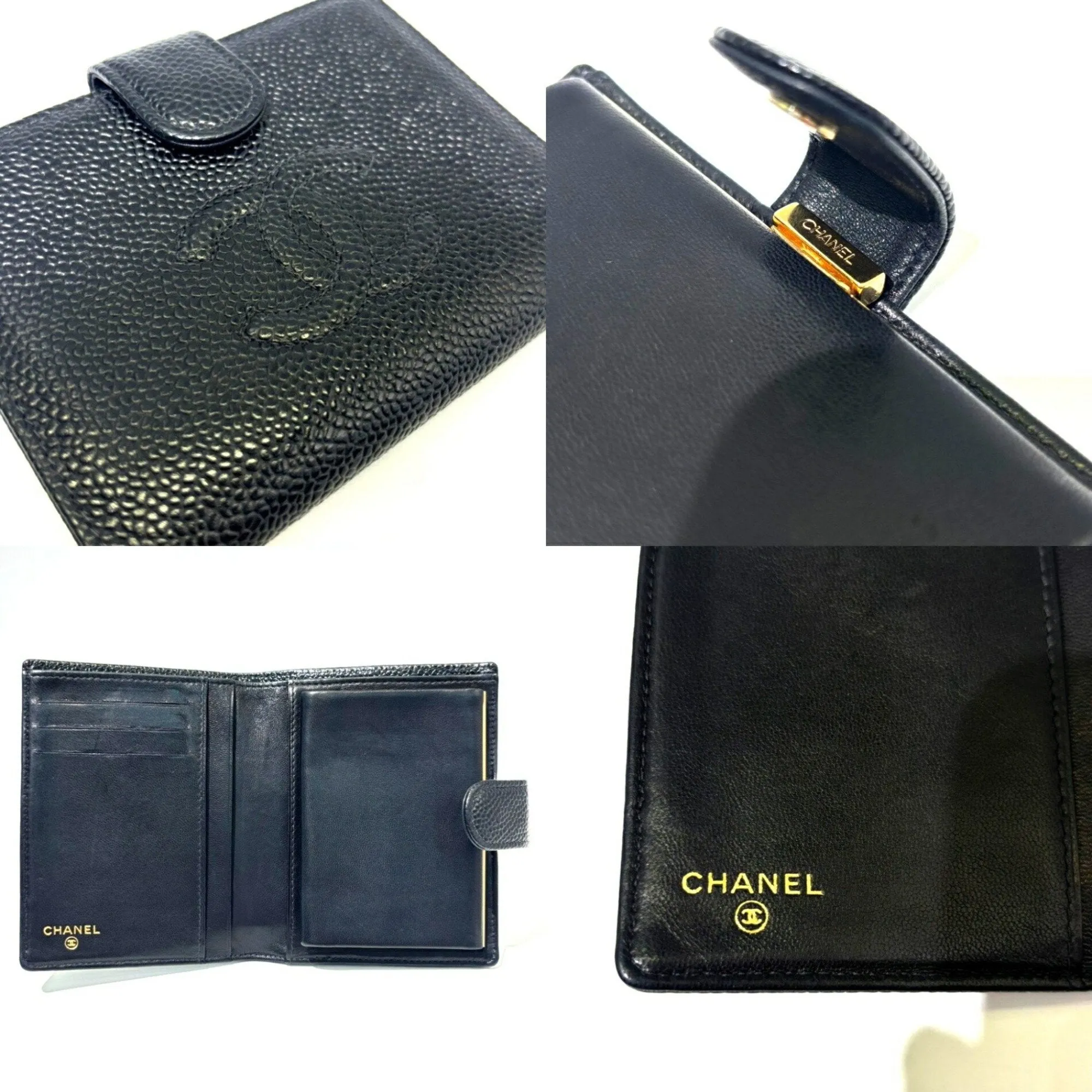 Chanel Grained Calfskin Wallet (Bi-Fold) (Pre-Owned)