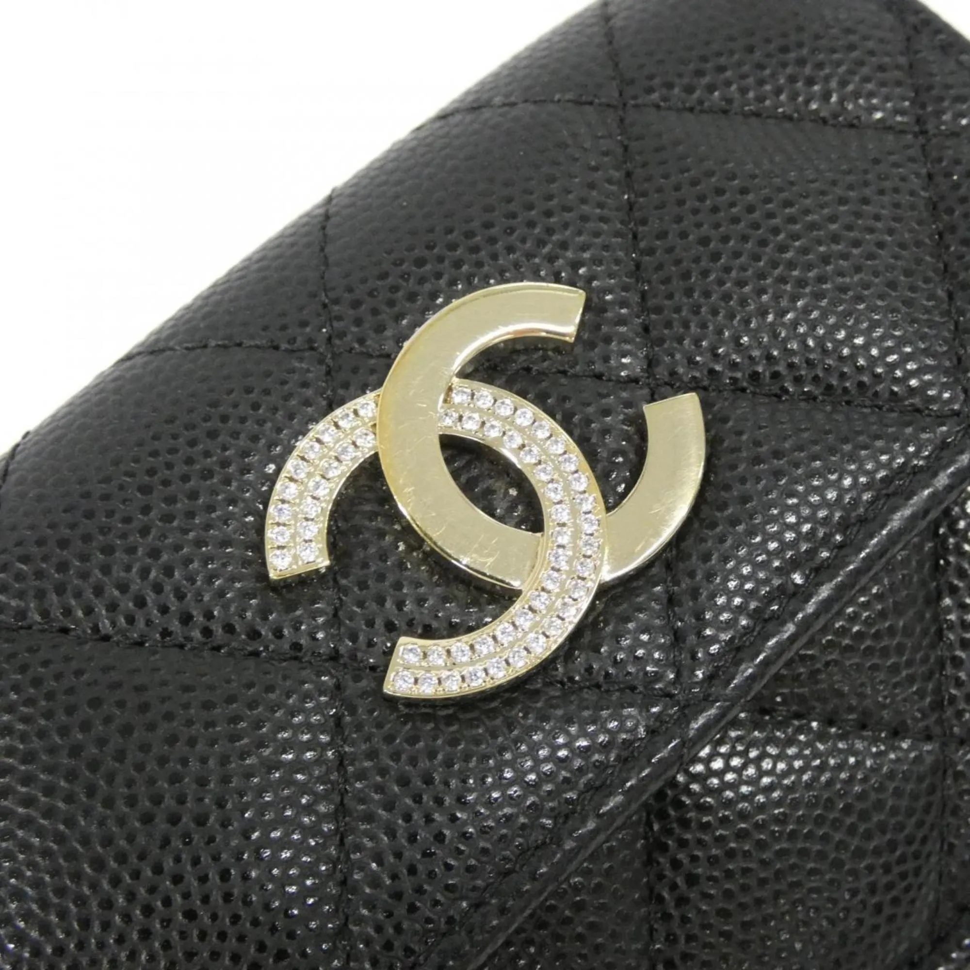 Chanel Grained Calfskin Wallet (Tri-Fold) (Pre-Owned)