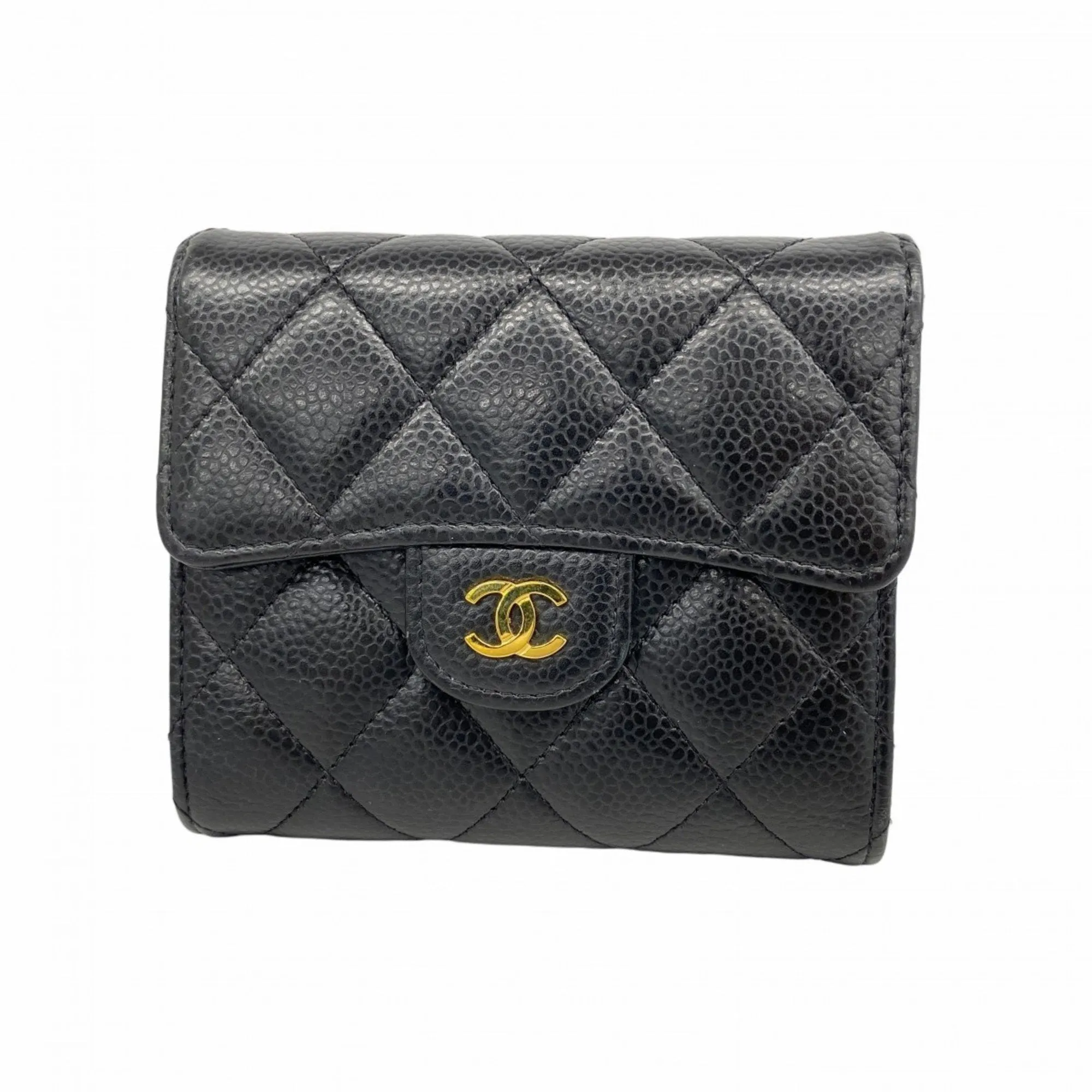 Chanel Grained Calfskin Wallet (Tri-Fold) (Pre-Owned)