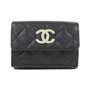 Chanel Grained Calfskin Wallet (Tri-Fold) (Pre-Owned)