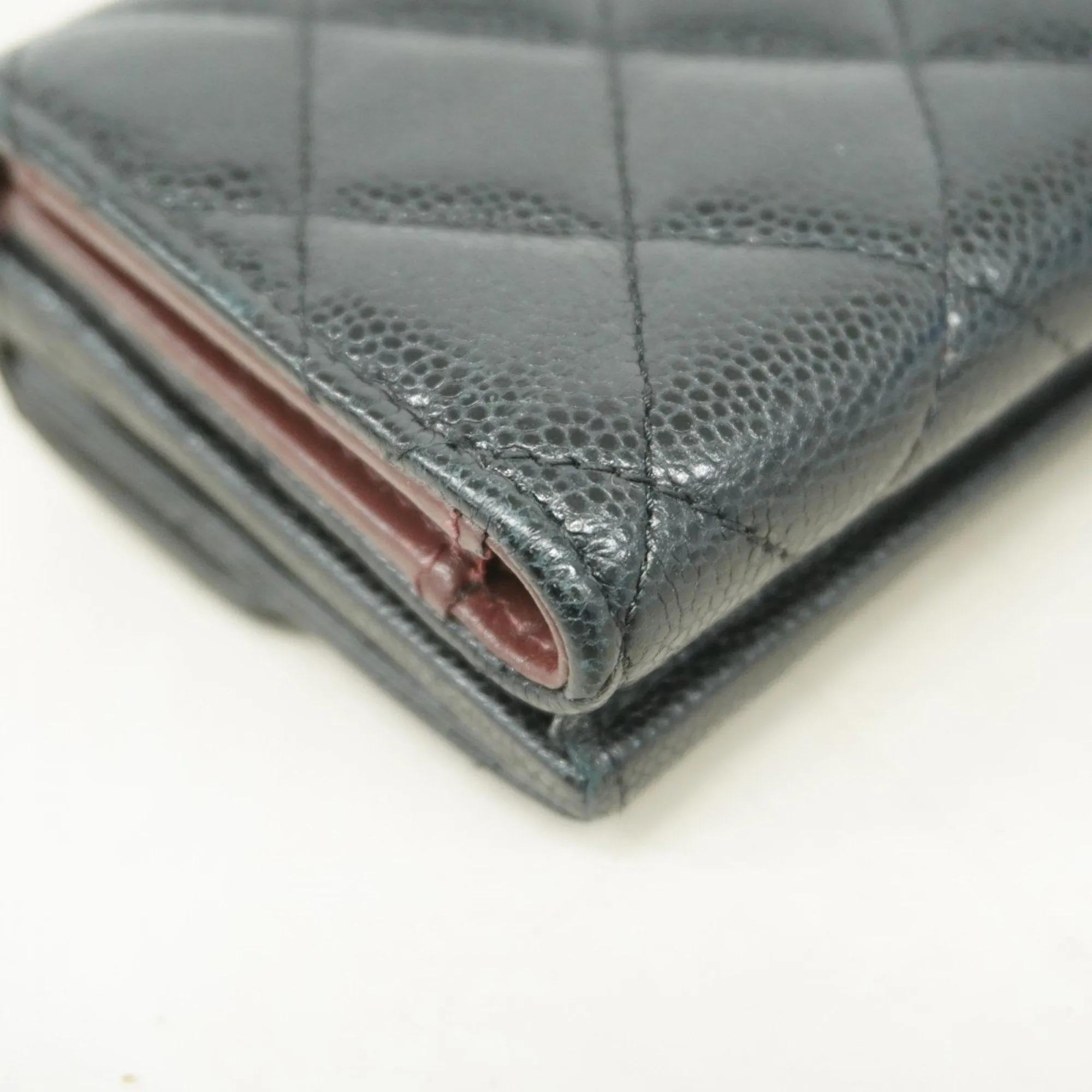 Chanel Grained Calfskin Wallet (Tri-Fold) (Pre-Owned)