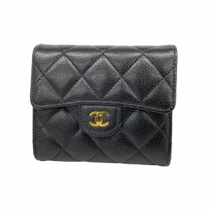 Chanel Grained Calfskin Wallet (Tri-Fold) (Pre-Owned)