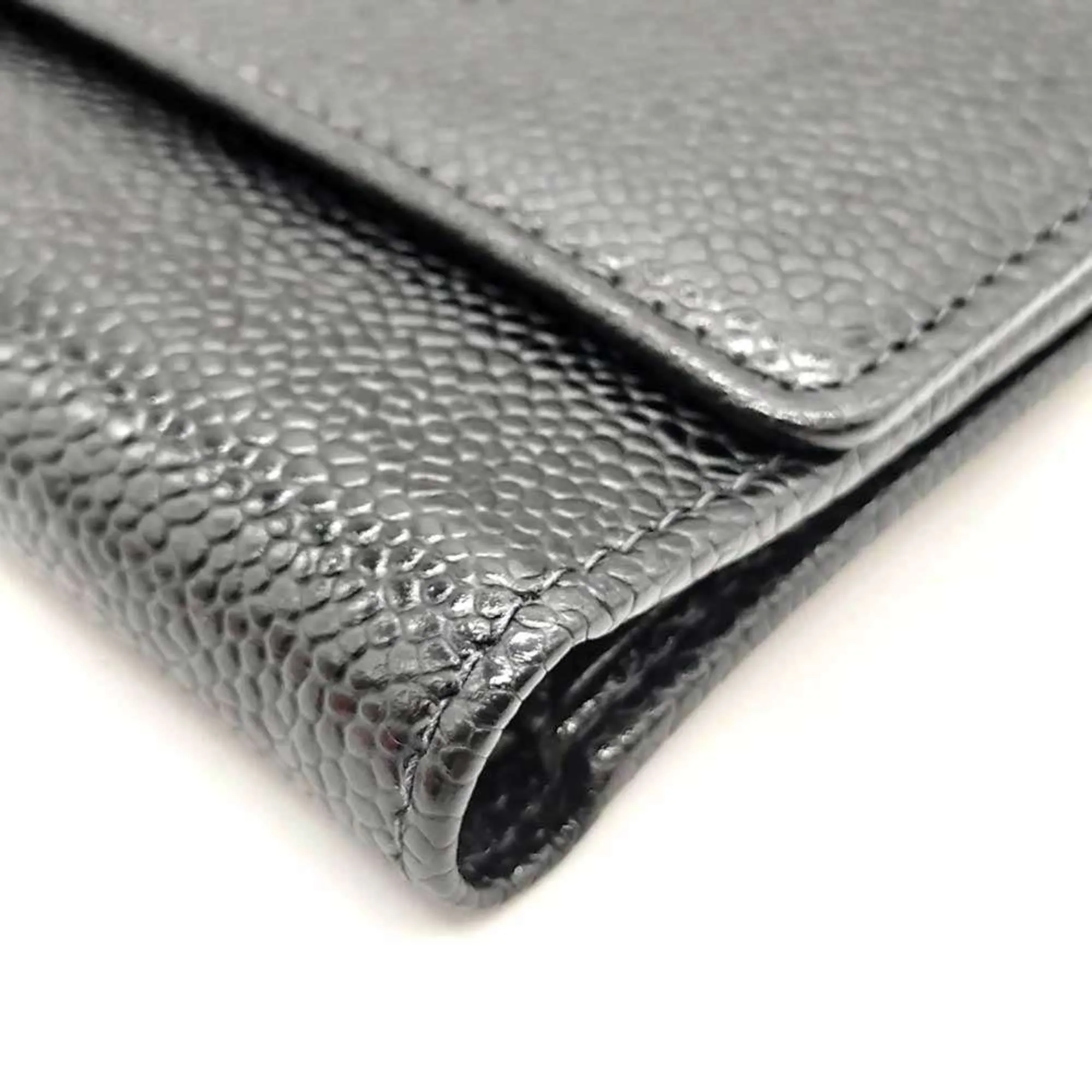 Chanel Grained Calfskin Wallet (Tri-Fold) (Pre-Owned)