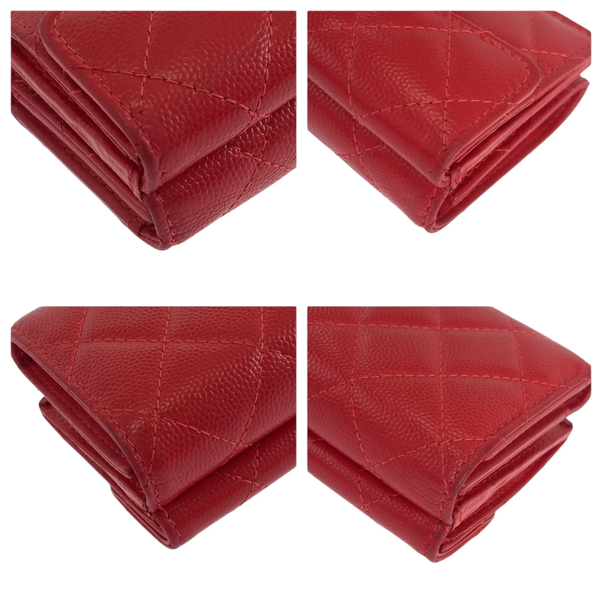 Chanel Grained Calfskin Wallet (Tri-Fold) (Pre-Owned)