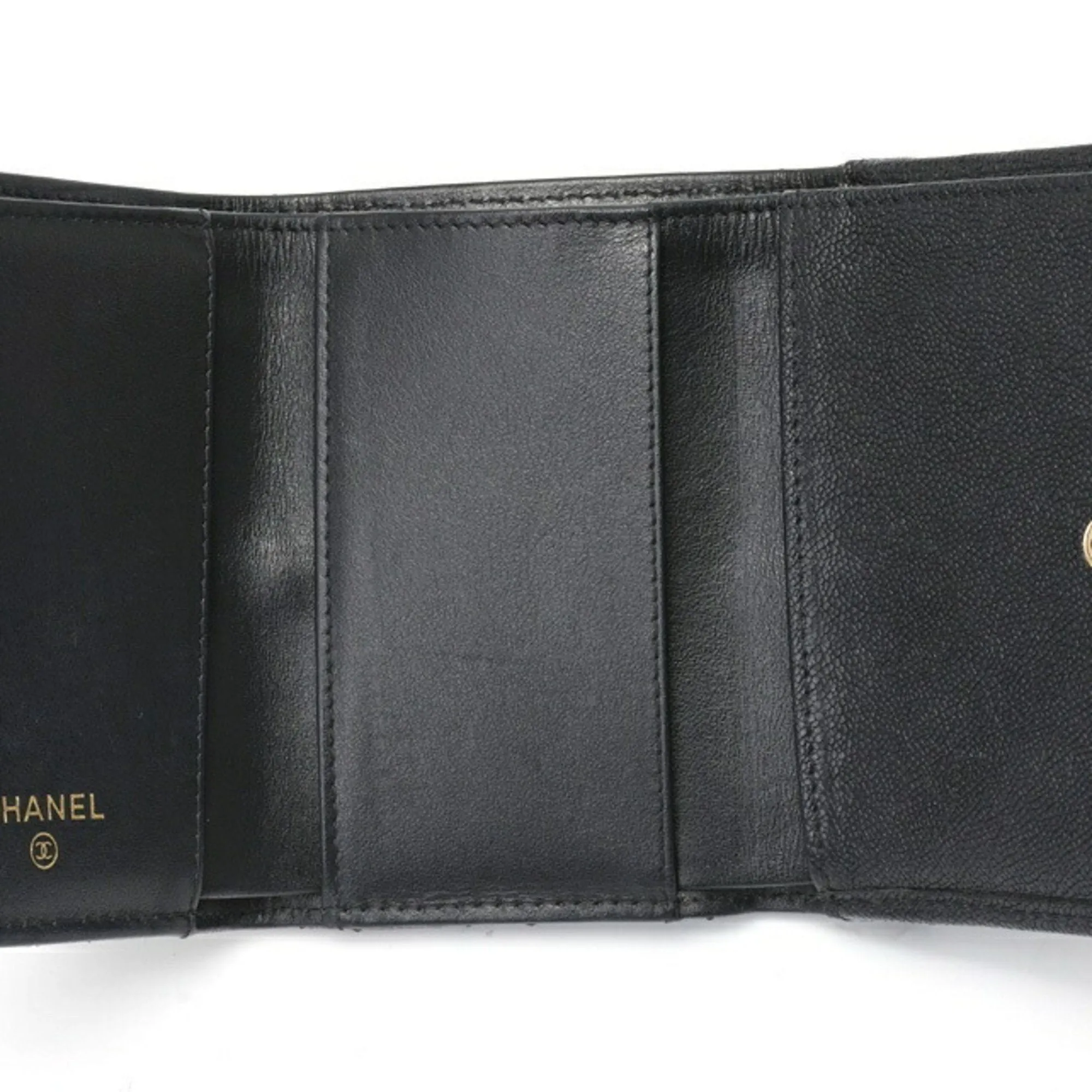 Chanel Grained Calfskin Wallet (Tri-Fold) (Pre-Owned)