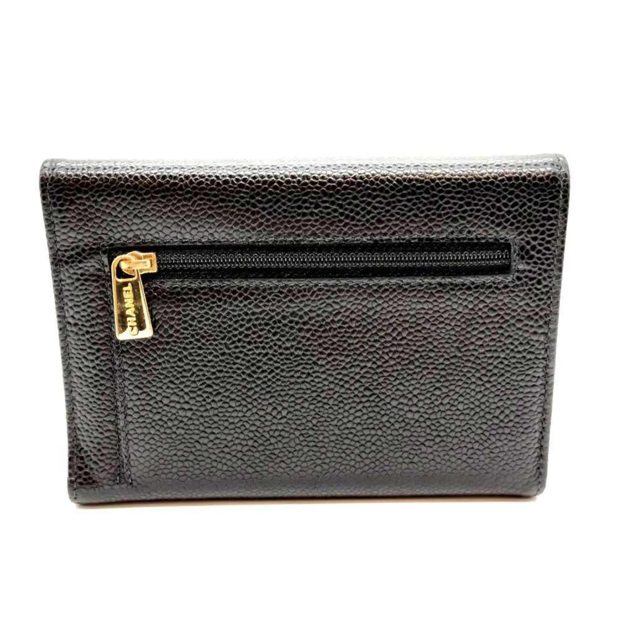 Chanel Grained Calfskin Wallet (Tri-Fold) (Pre-Owned)