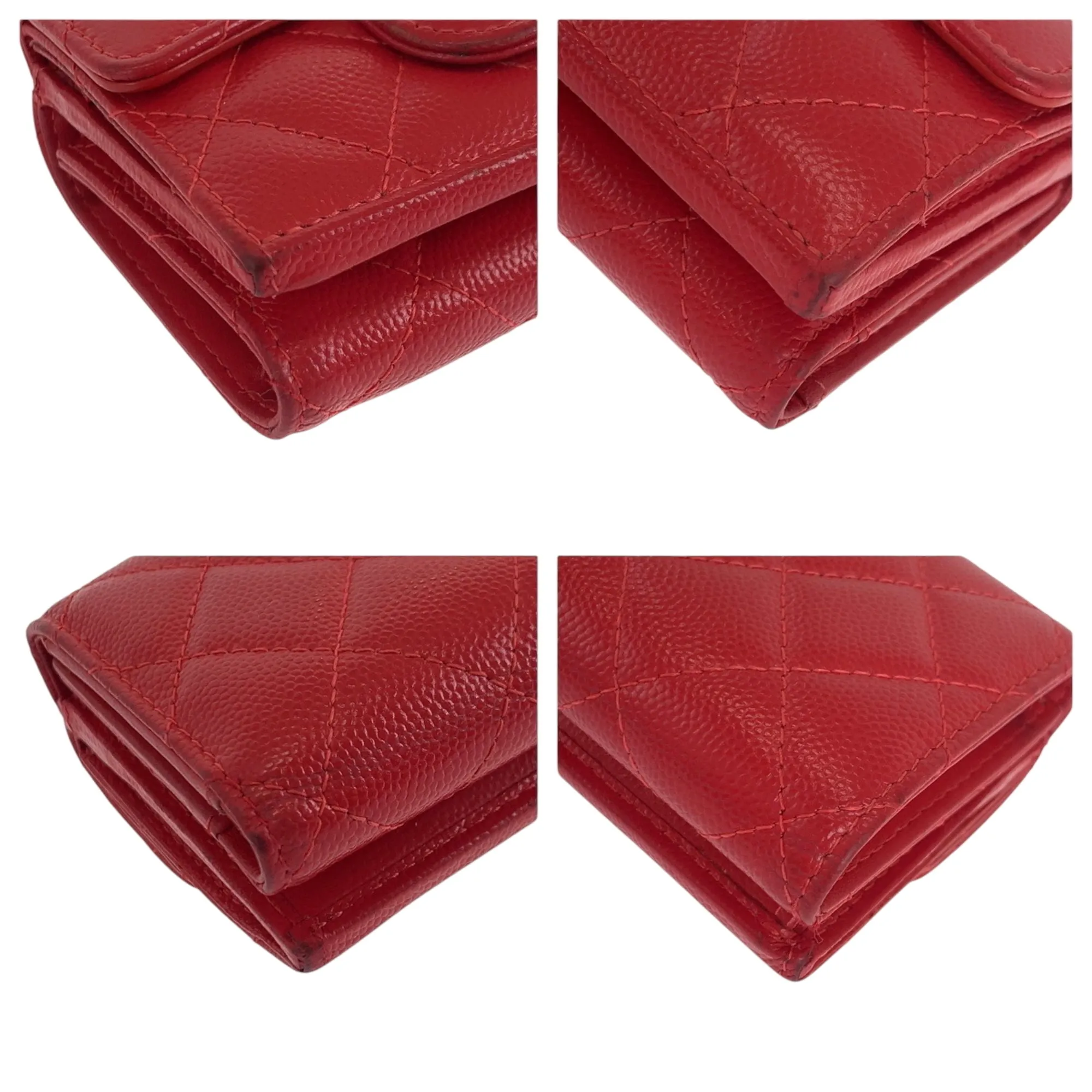 Chanel Grained Calfskin Wallet (Tri-Fold) (Pre-Owned)