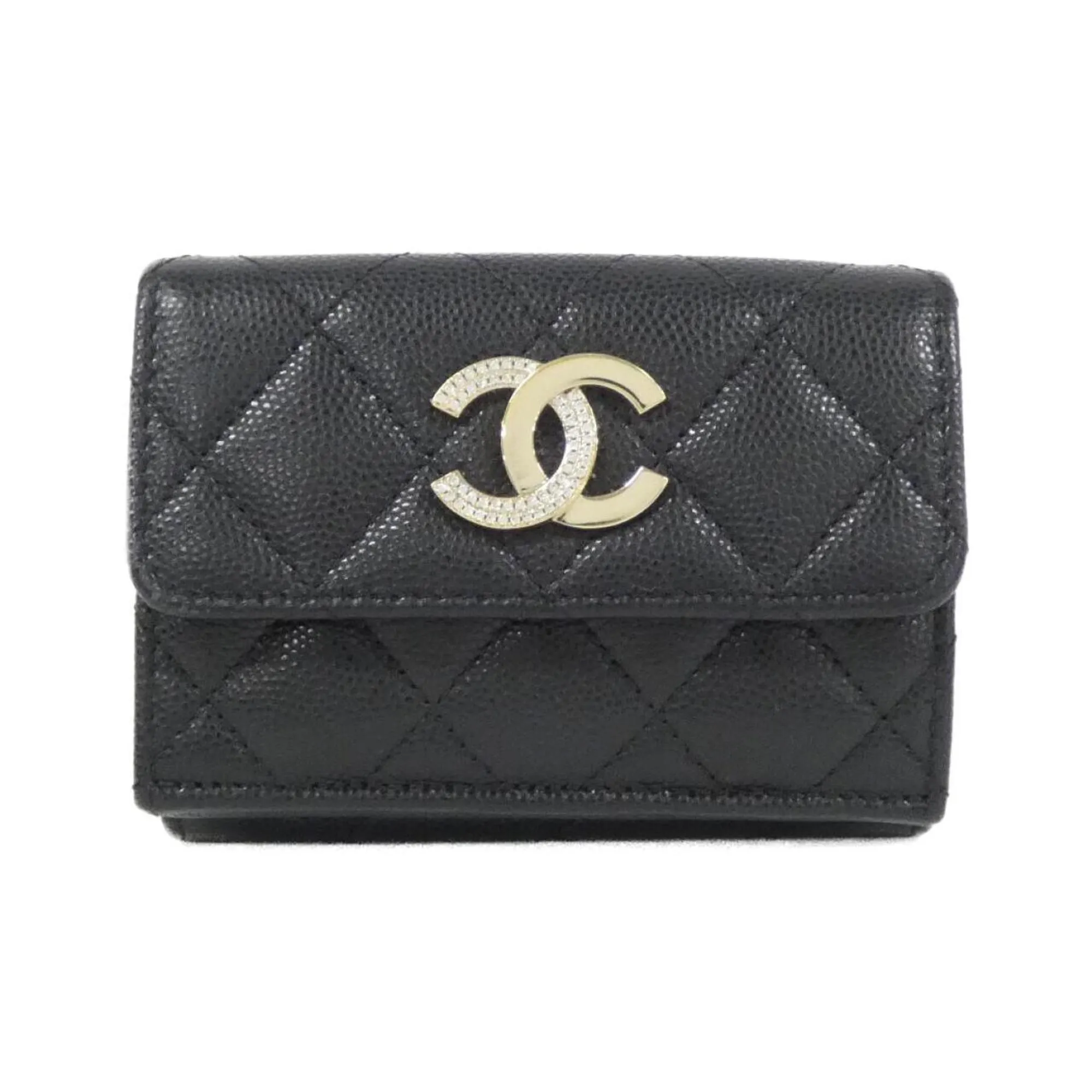 Chanel Grained Calfskin Wallet (Tri-Fold) (Pre-Owned)
