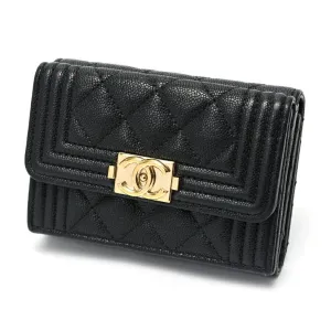 Chanel Grained Calfskin Wallet (Tri-Fold) (Pre-Owned)