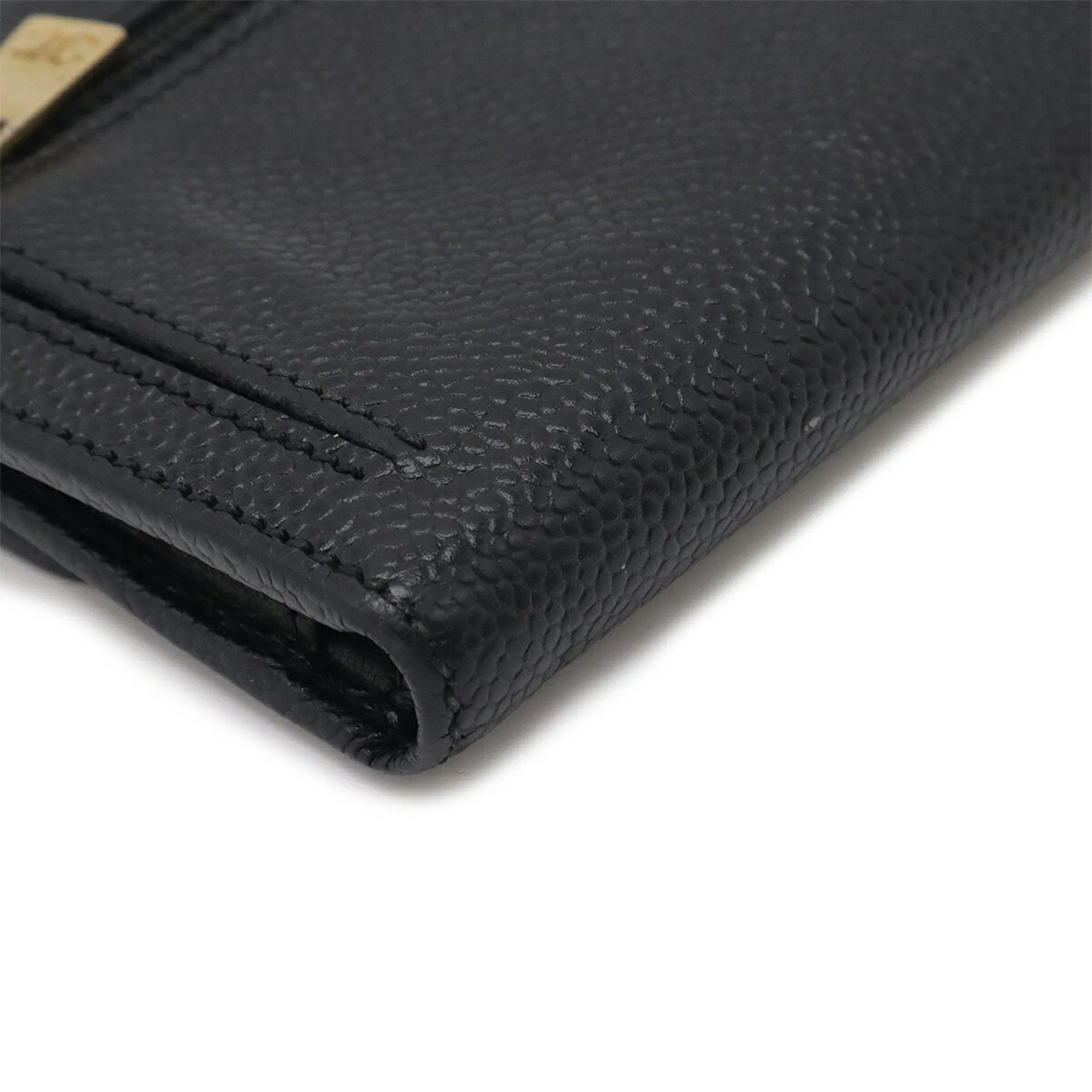 Chanel Grained Calfskin Wallet (Tri-Fold) (Pre-Owned)