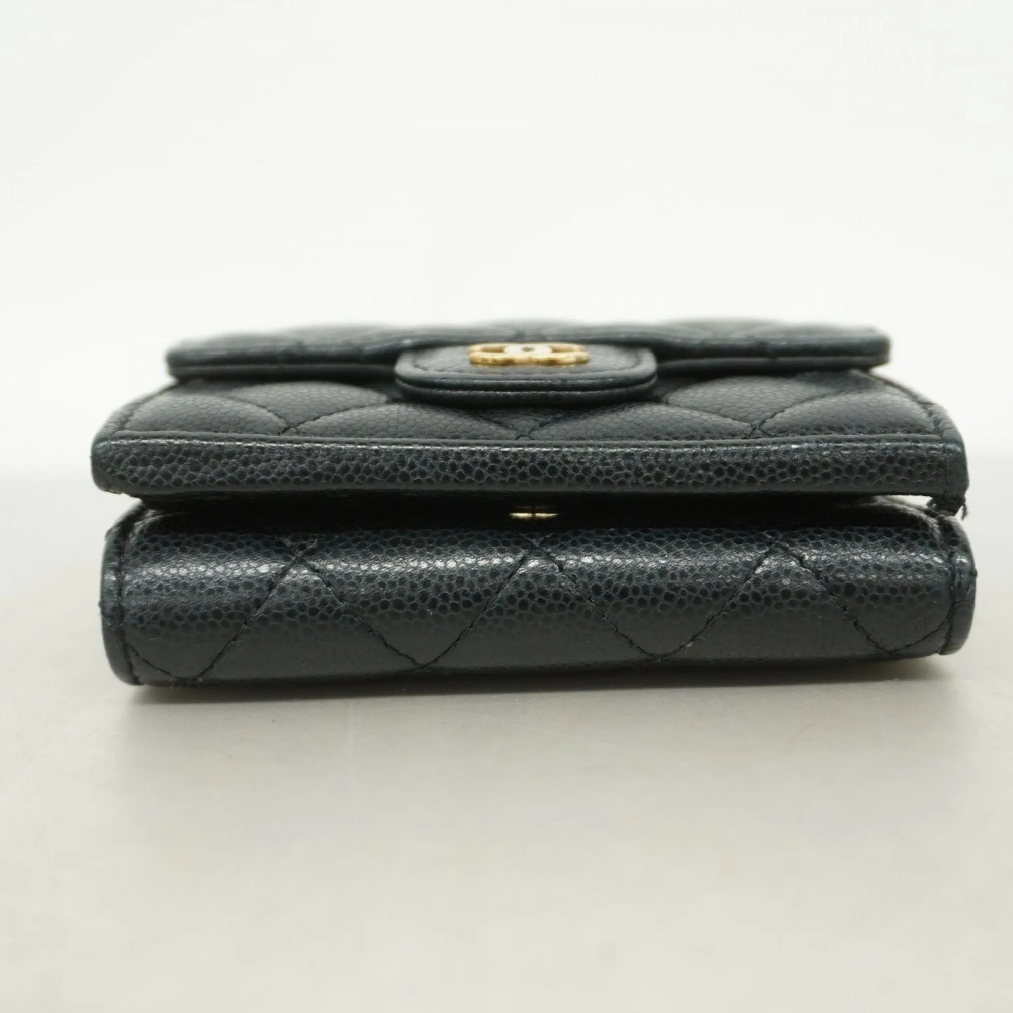 Chanel Grained Calfskin Wallet (Tri-Fold) (Pre-Owned)
