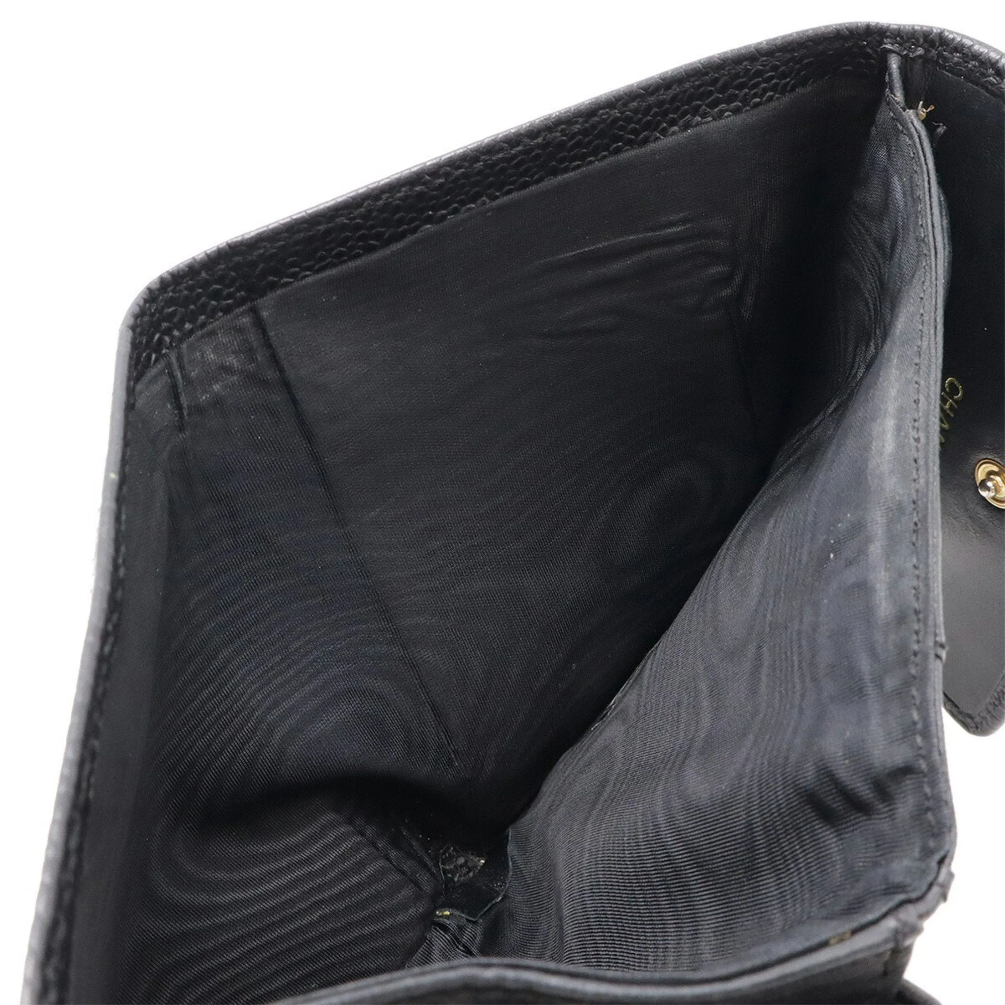 Chanel Grained Calfskin Wallet (Tri-Fold) (Pre-Owned)