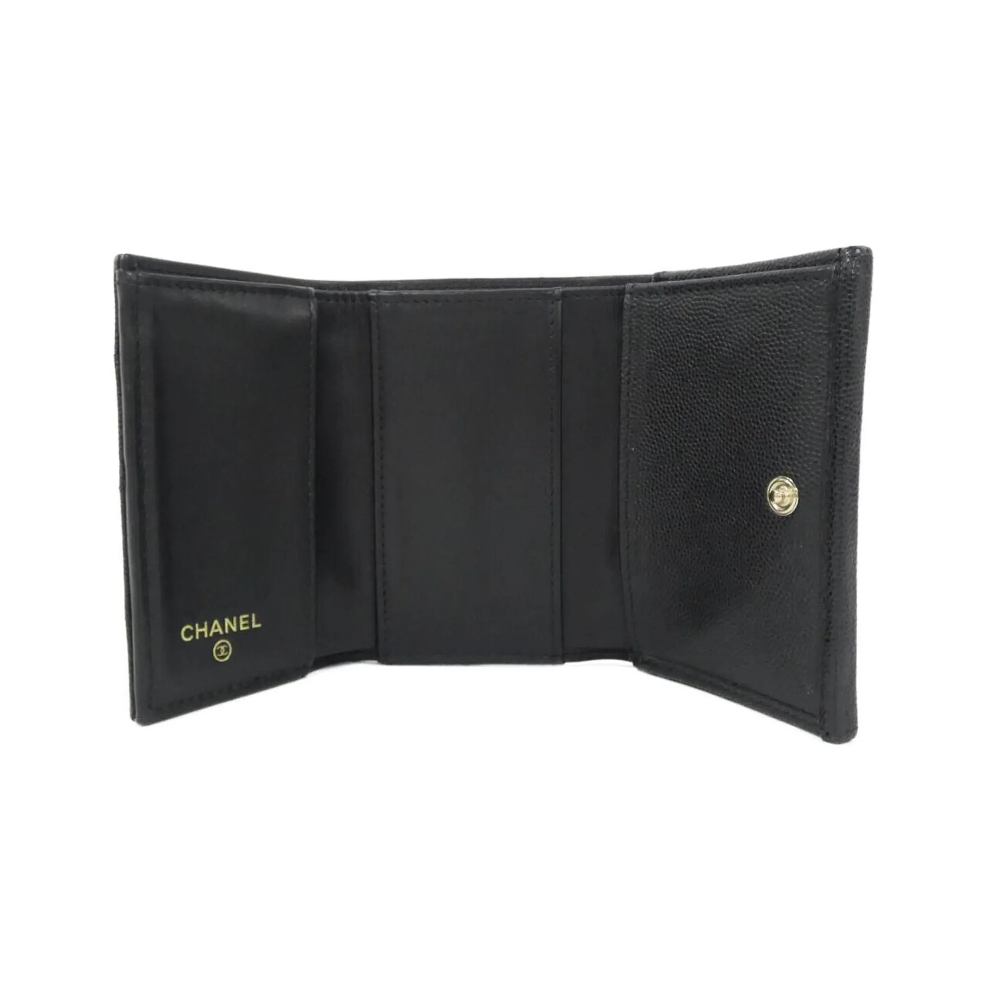 Chanel Grained Calfskin Wallet (Tri-Fold) (Pre-Owned)