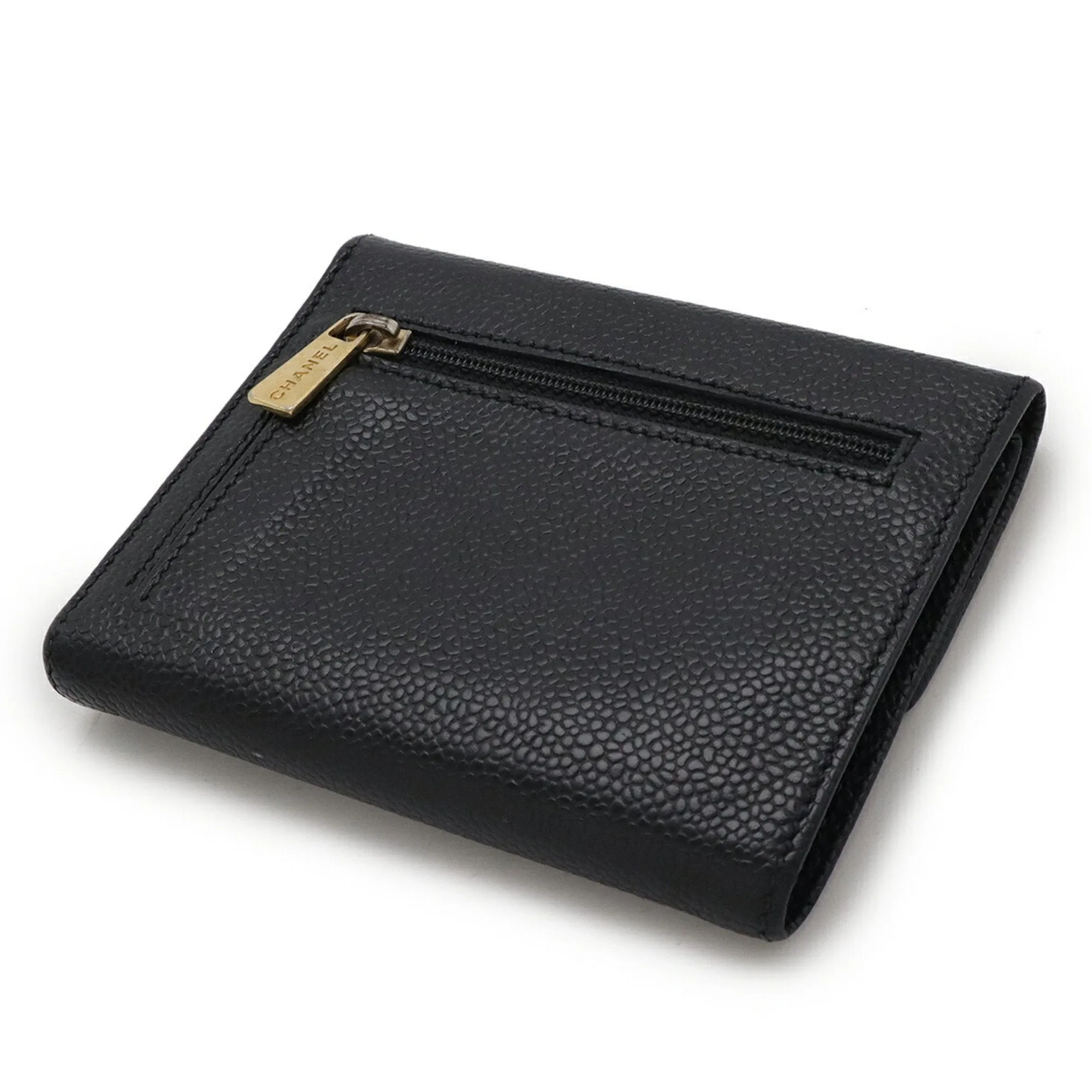 Chanel Grained Calfskin Wallet (Tri-Fold) (Pre-Owned)