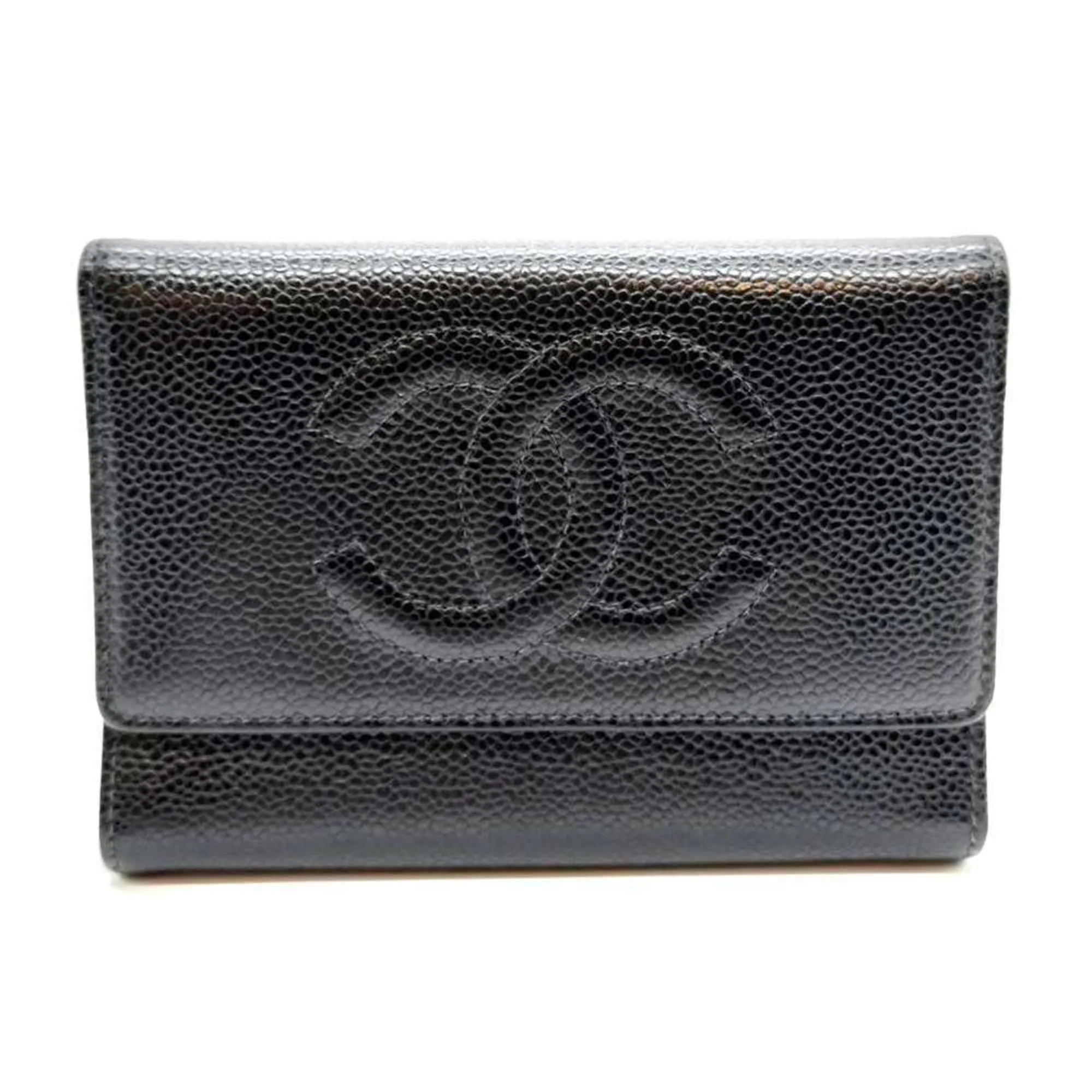 Chanel Grained Calfskin Wallet (Tri-Fold) (Pre-Owned)