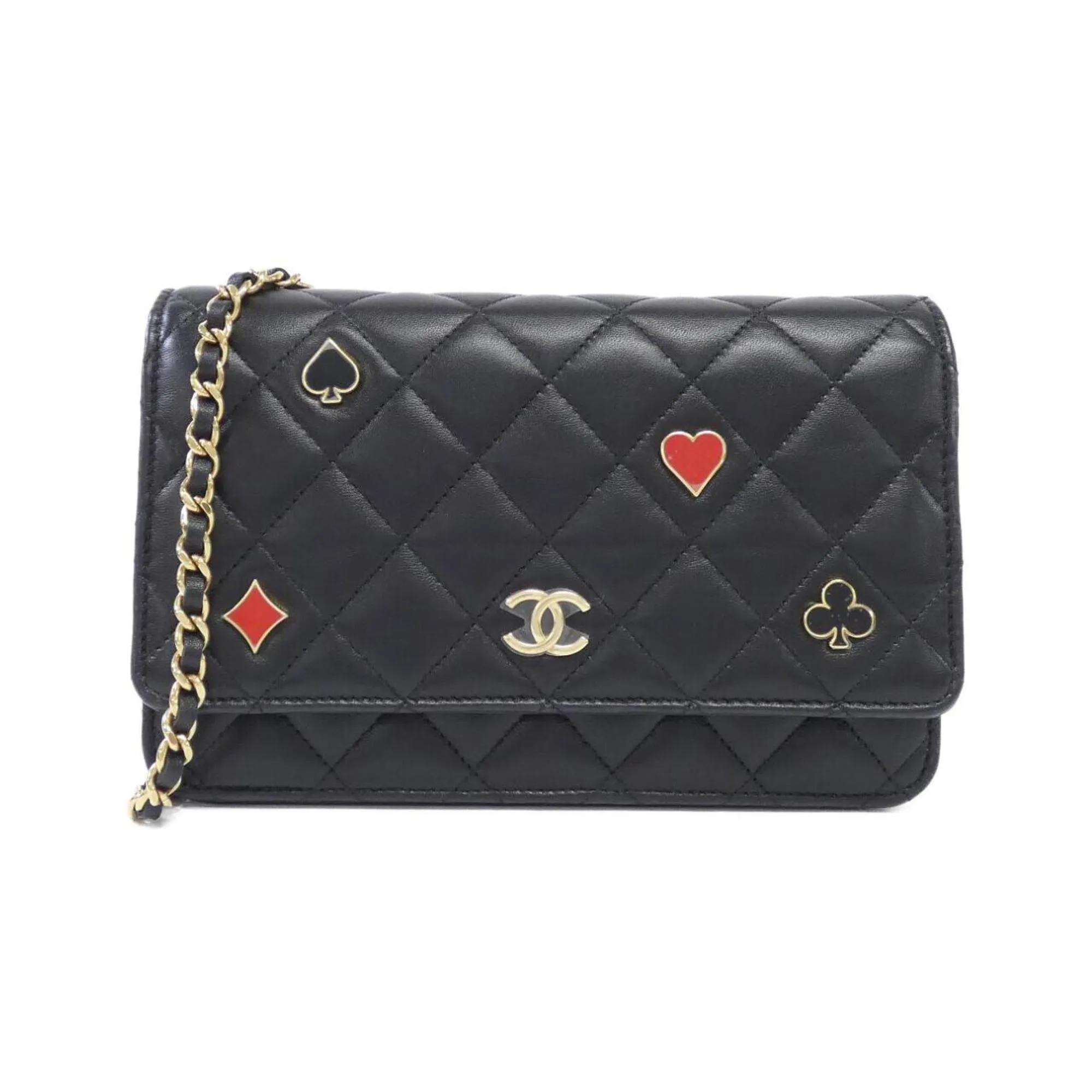 Chanel Leather Chain/Shoulder Wallet (Pre-Owned)