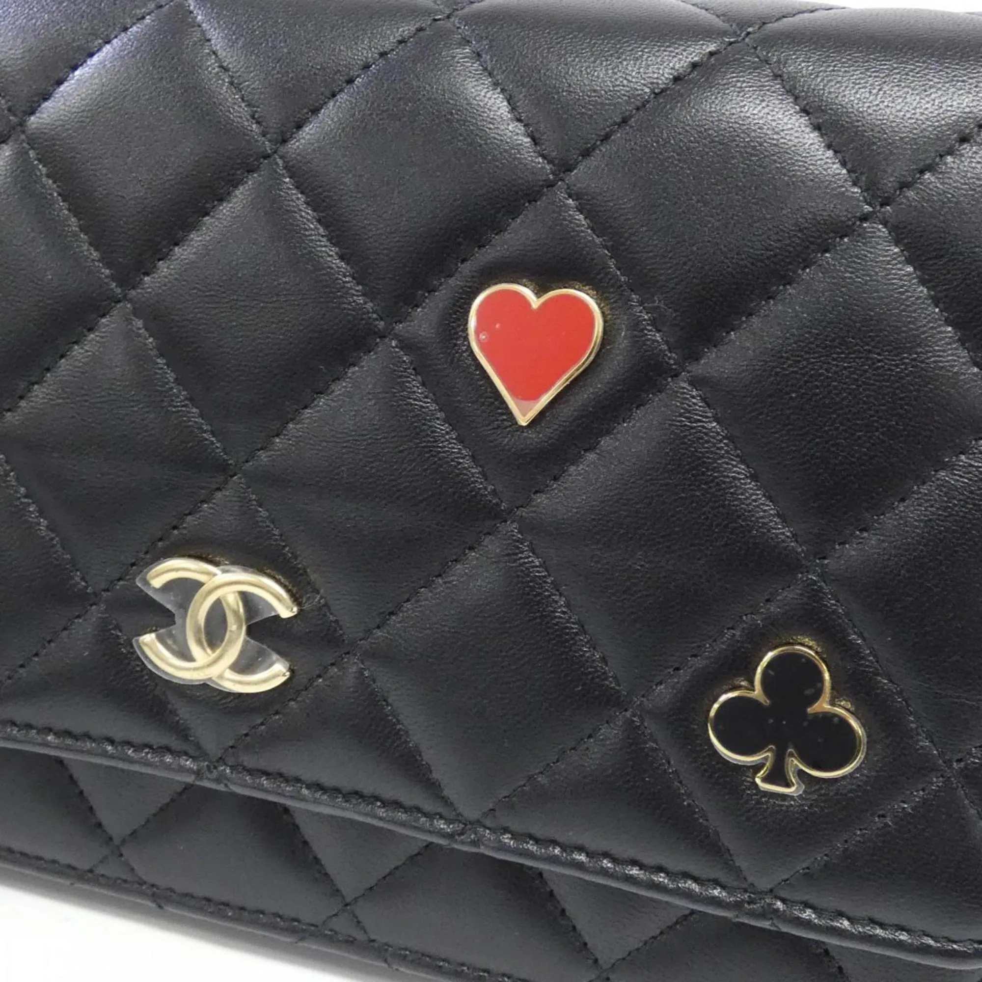 Chanel Leather Chain/Shoulder Wallet (Pre-Owned)