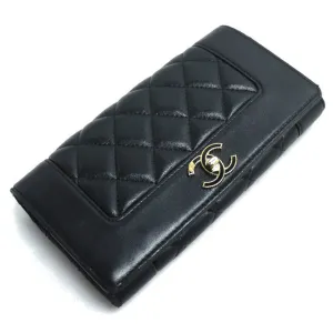 Chanel Leather Long Wallet (Bi-Fold) (Pre-Owned)