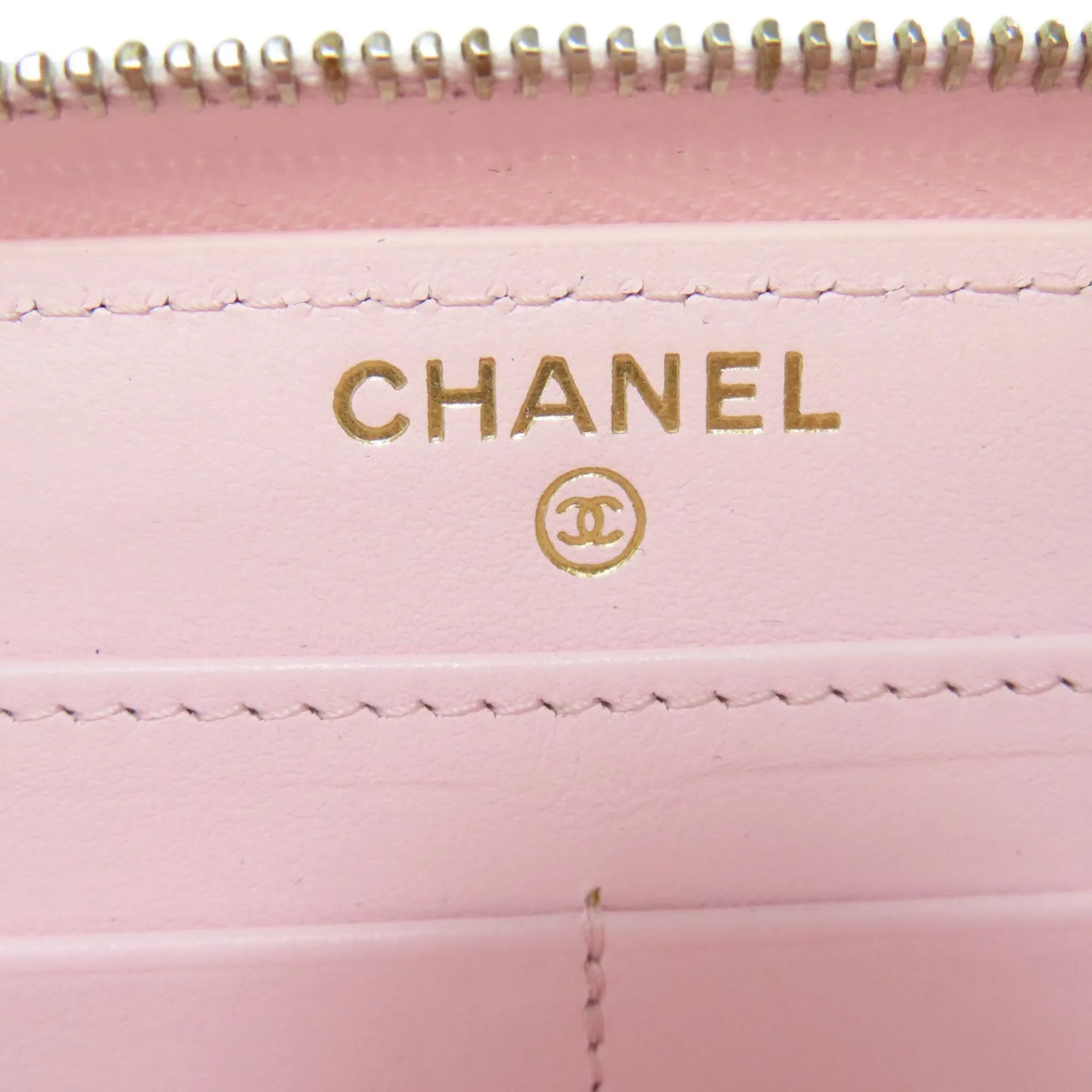 Chanel Leather Long Wallet (Bi-Fold) (Pre-Owned)
