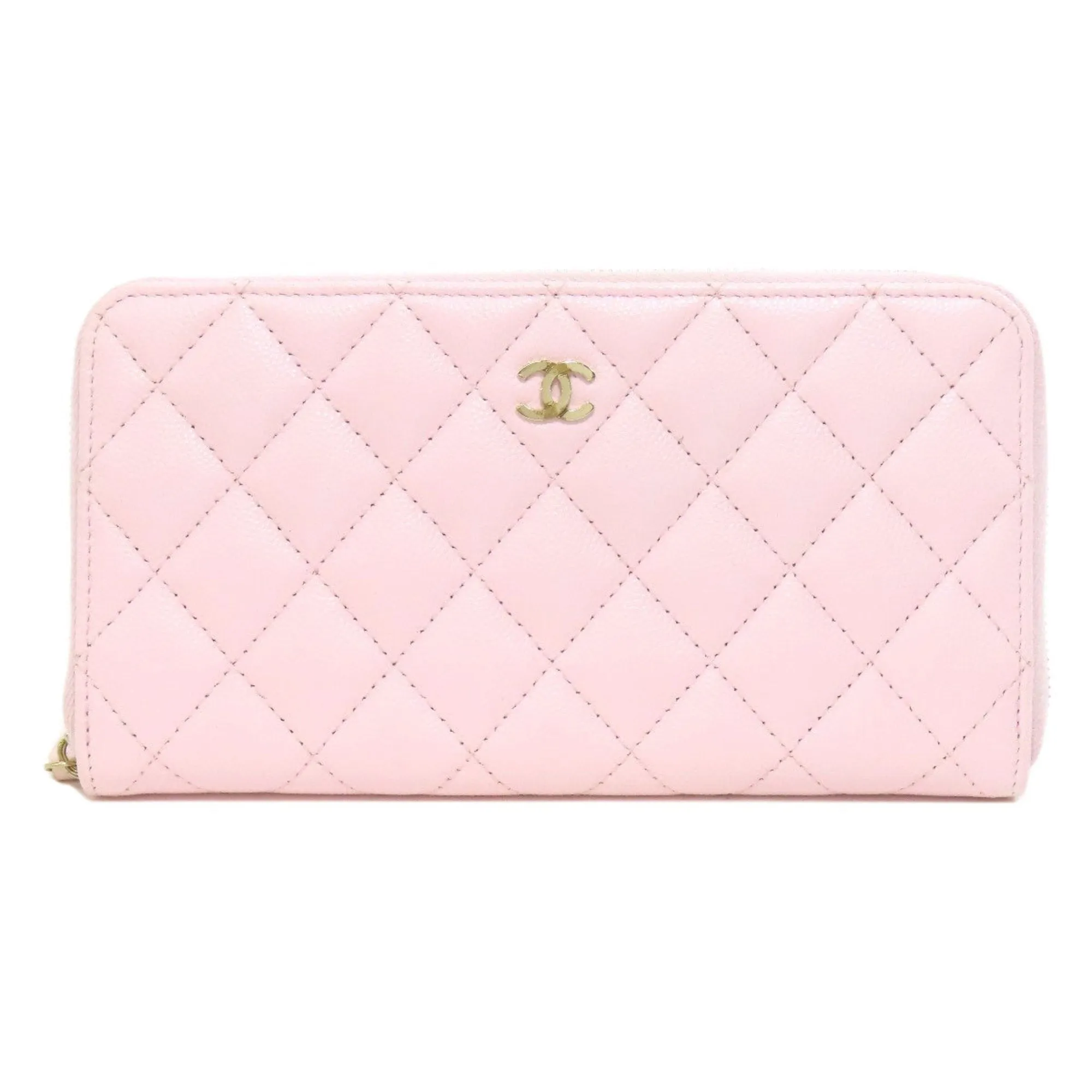 Chanel Leather Long Wallet (Bi-Fold) (Pre-Owned)