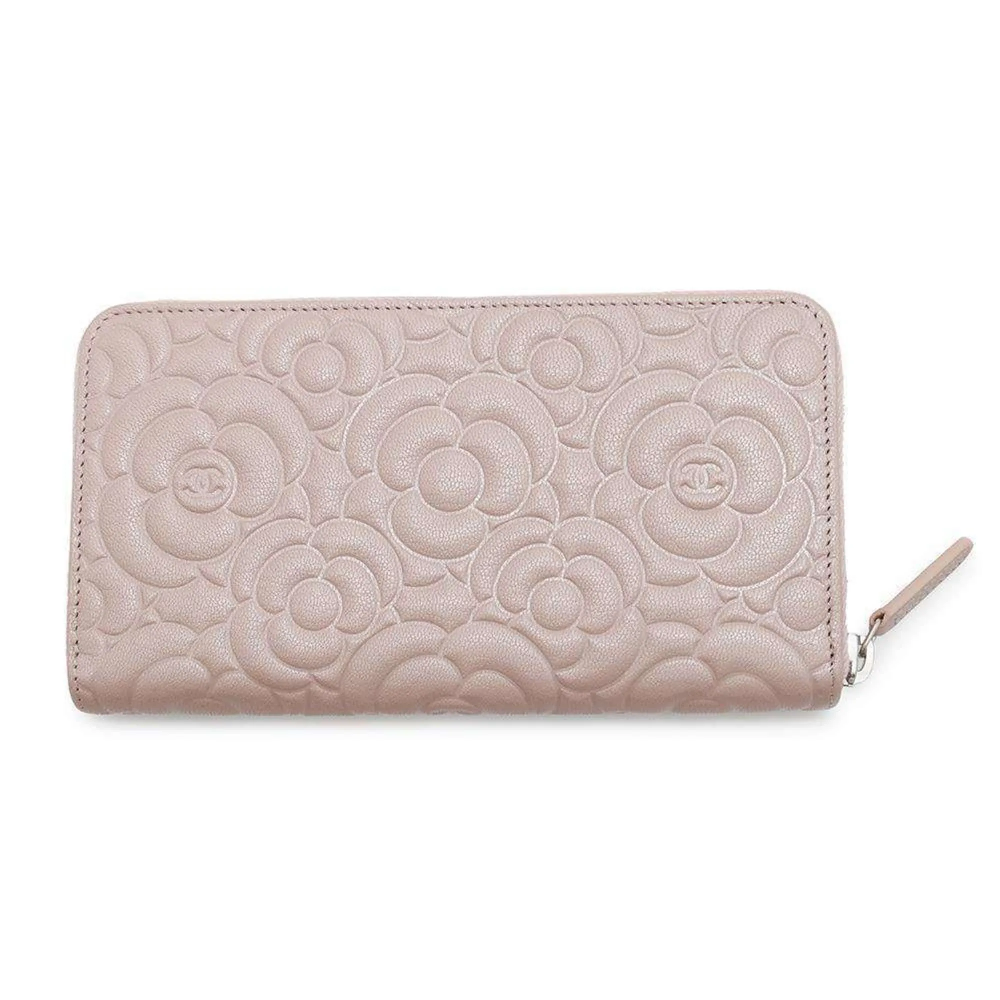 Chanel Leather Long Wallet (Bi-Fold) (Pre-Owned)