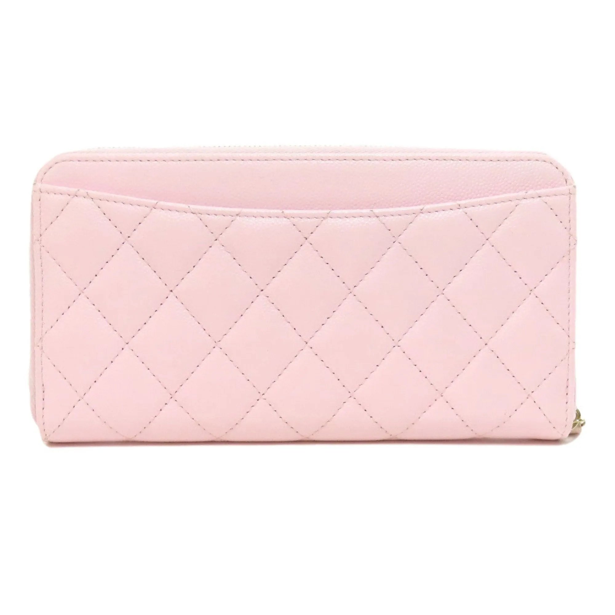 Chanel Leather Long Wallet (Bi-Fold) (Pre-Owned)