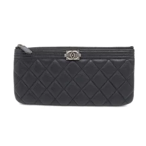 Chanel Leather Long Wallet (Bi-Fold) (Pre-Owned)