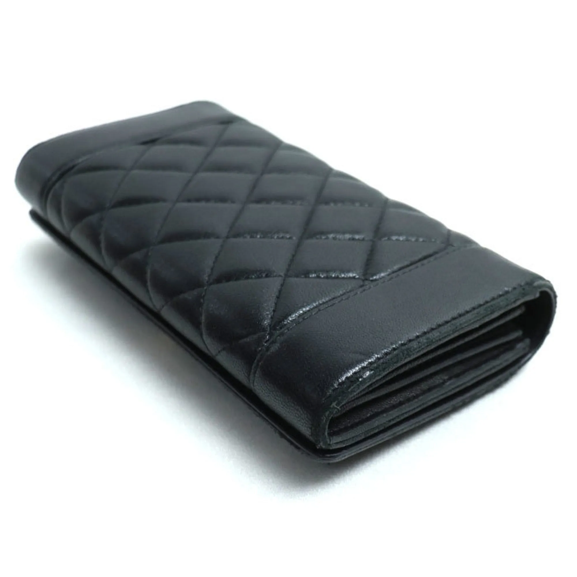 Chanel Leather Long Wallet (Bi-Fold) (Pre-Owned)