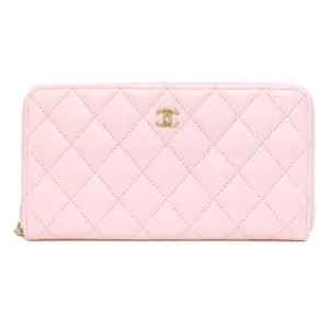 Chanel Leather Long Wallet (Bi-Fold) (Pre-Owned)
