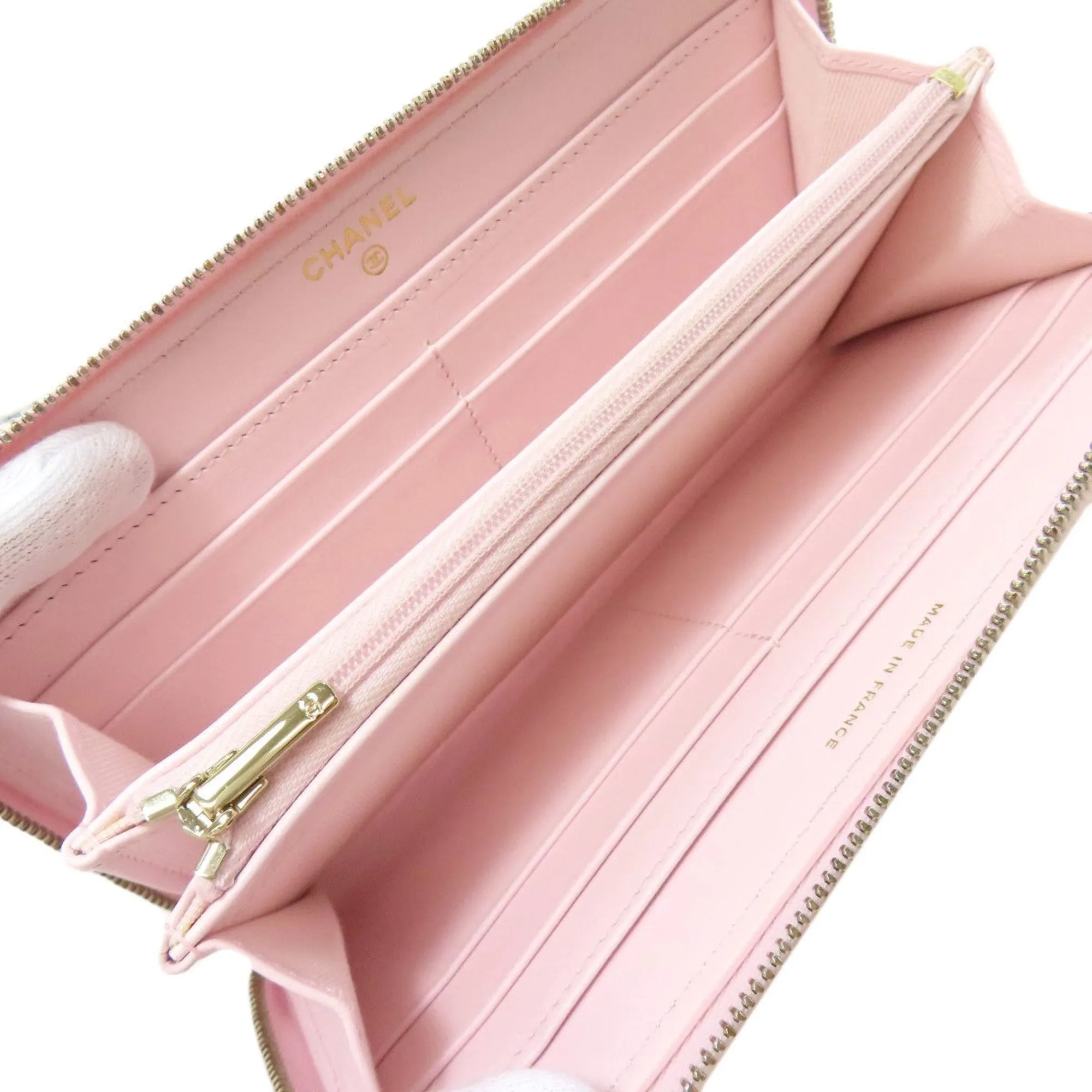 Chanel Leather Long Wallet (Bi-Fold) (Pre-Owned)