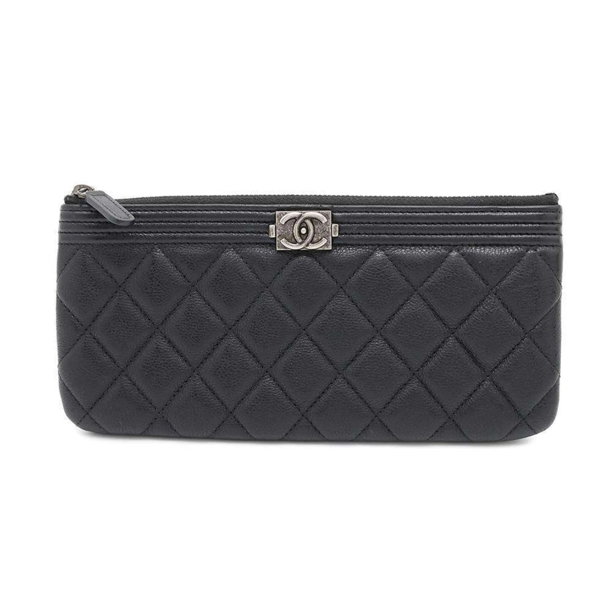 Chanel Leather Long Wallet (Bi-Fold) (Pre-Owned)