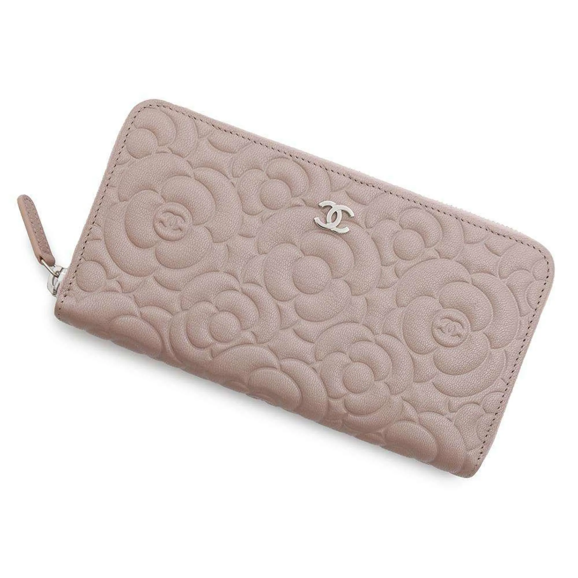 Chanel Leather Long Wallet (Bi-Fold) (Pre-Owned)