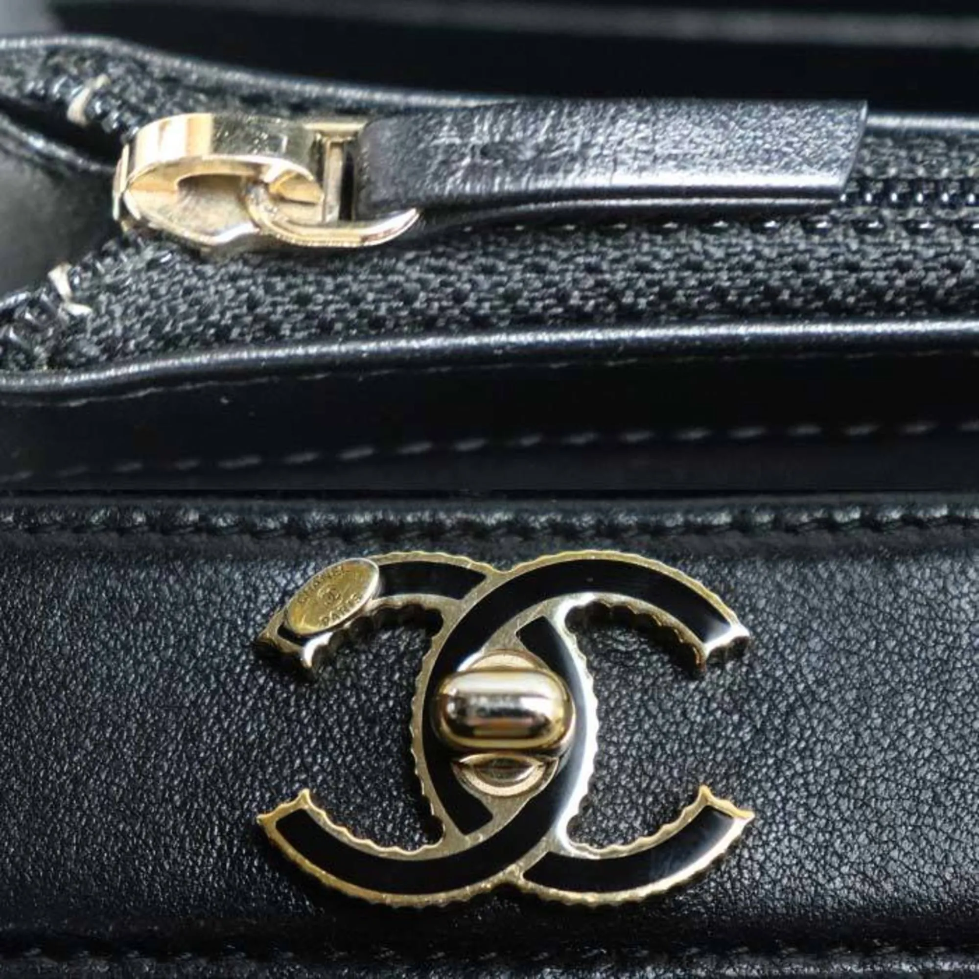 Chanel Leather Long Wallet (Bi-Fold) (Pre-Owned)