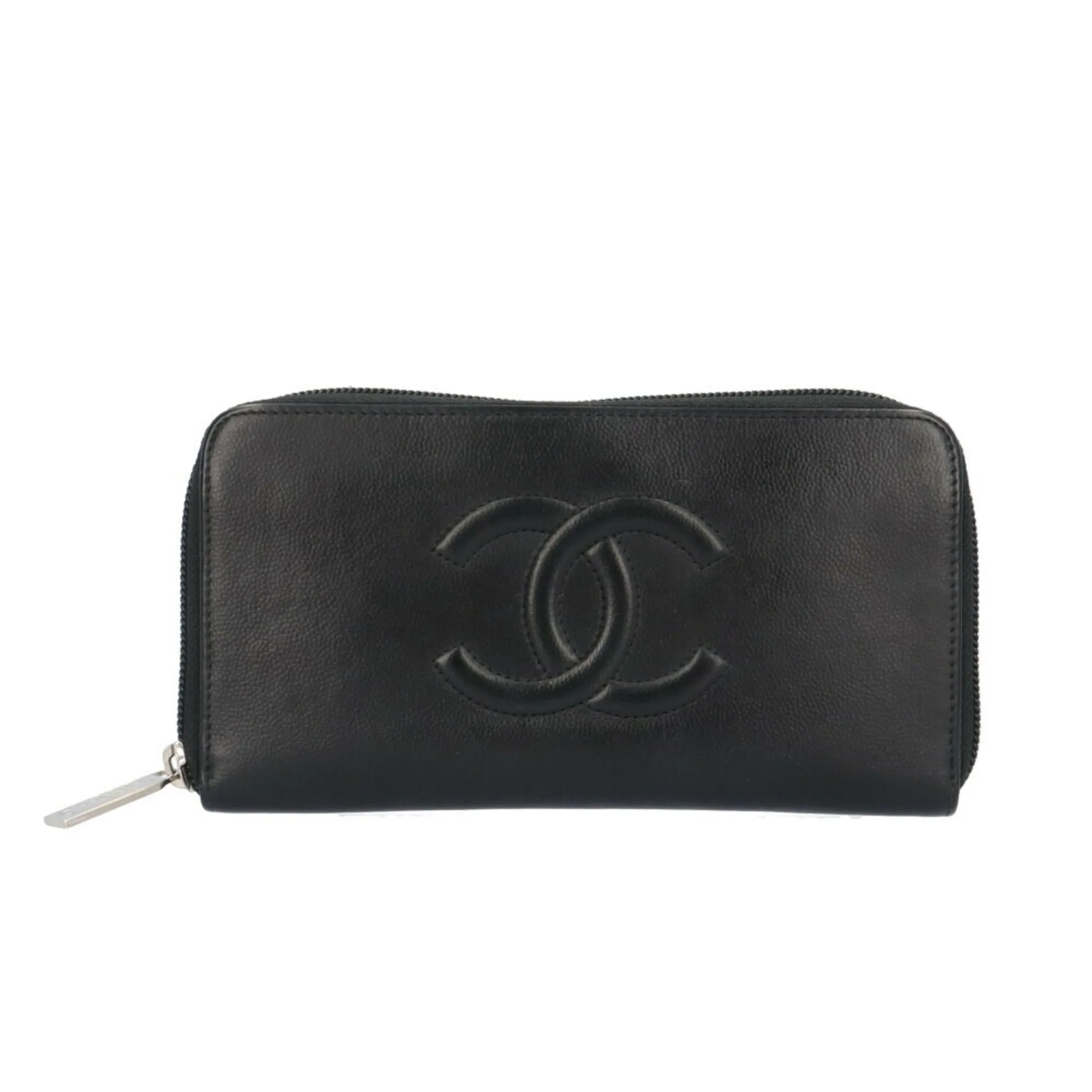 Chanel Leather Long Wallet (Bi-Fold) (Pre-Owned)