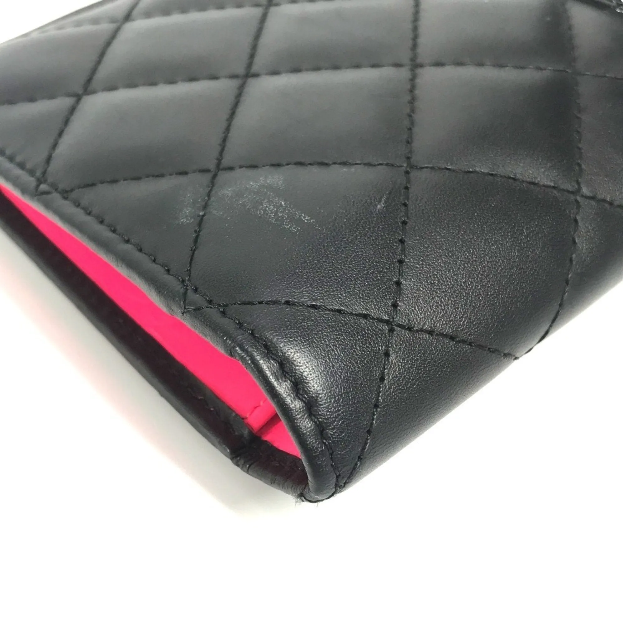 Chanel Leather Long Wallet (Bi-Fold) (Pre-Owned)