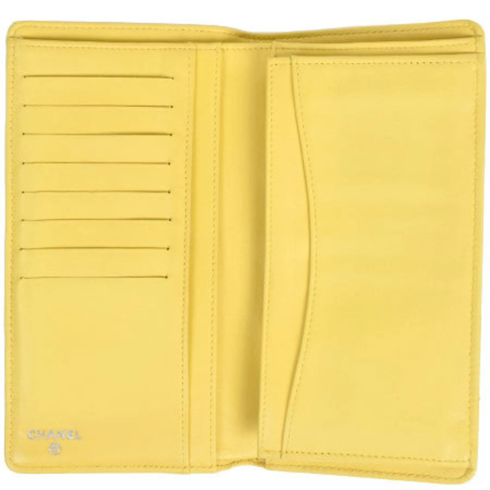 Chanel Leather Long Wallet (Bi-Fold) (Pre-Owned)