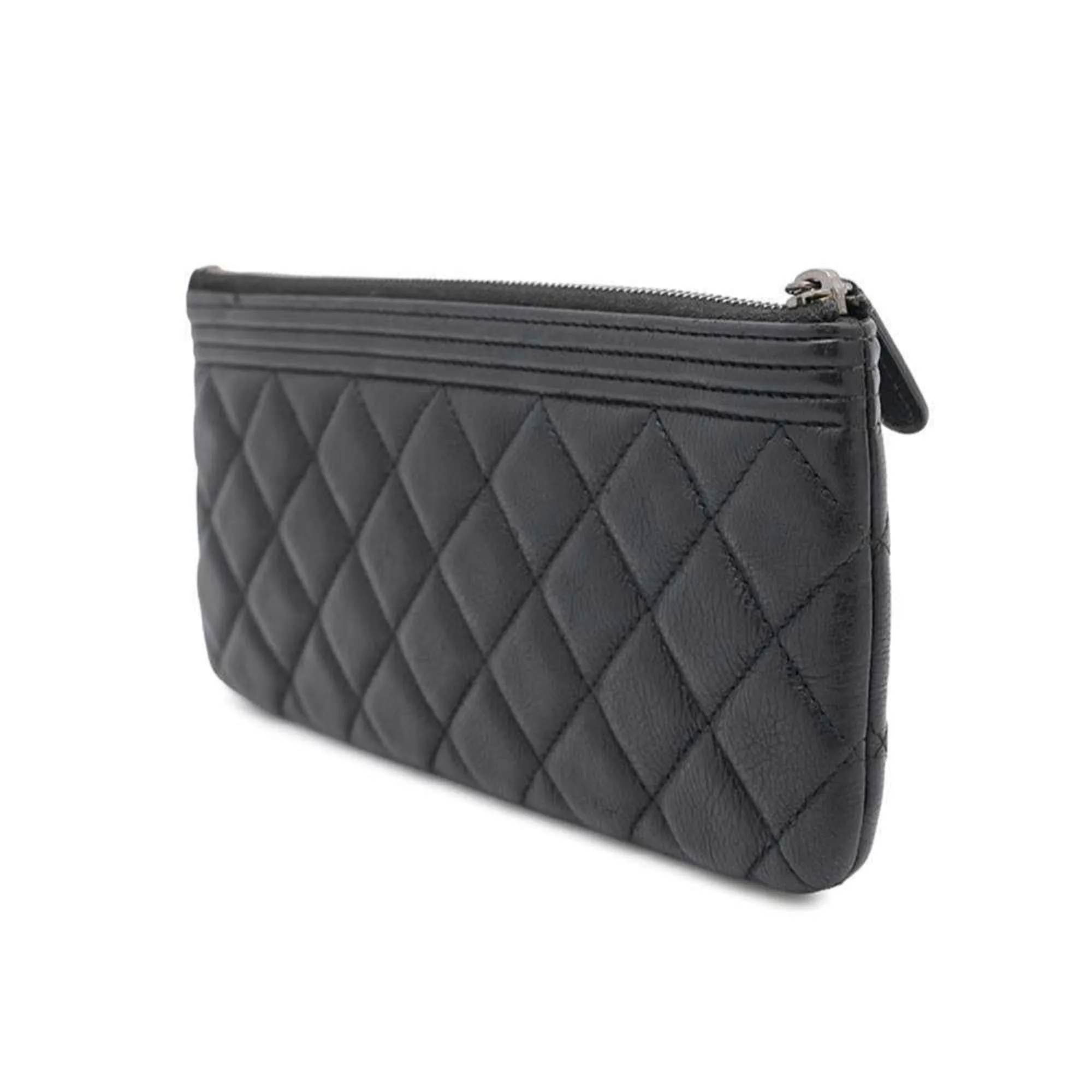 Chanel Leather Long Wallet (Bi-Fold) (Pre-Owned)