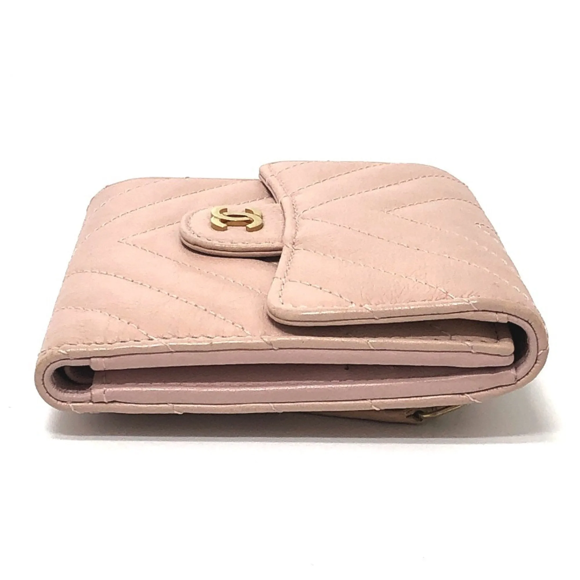 Chanel Leather Wallet (Tri-Fold) (Pre-Owned)