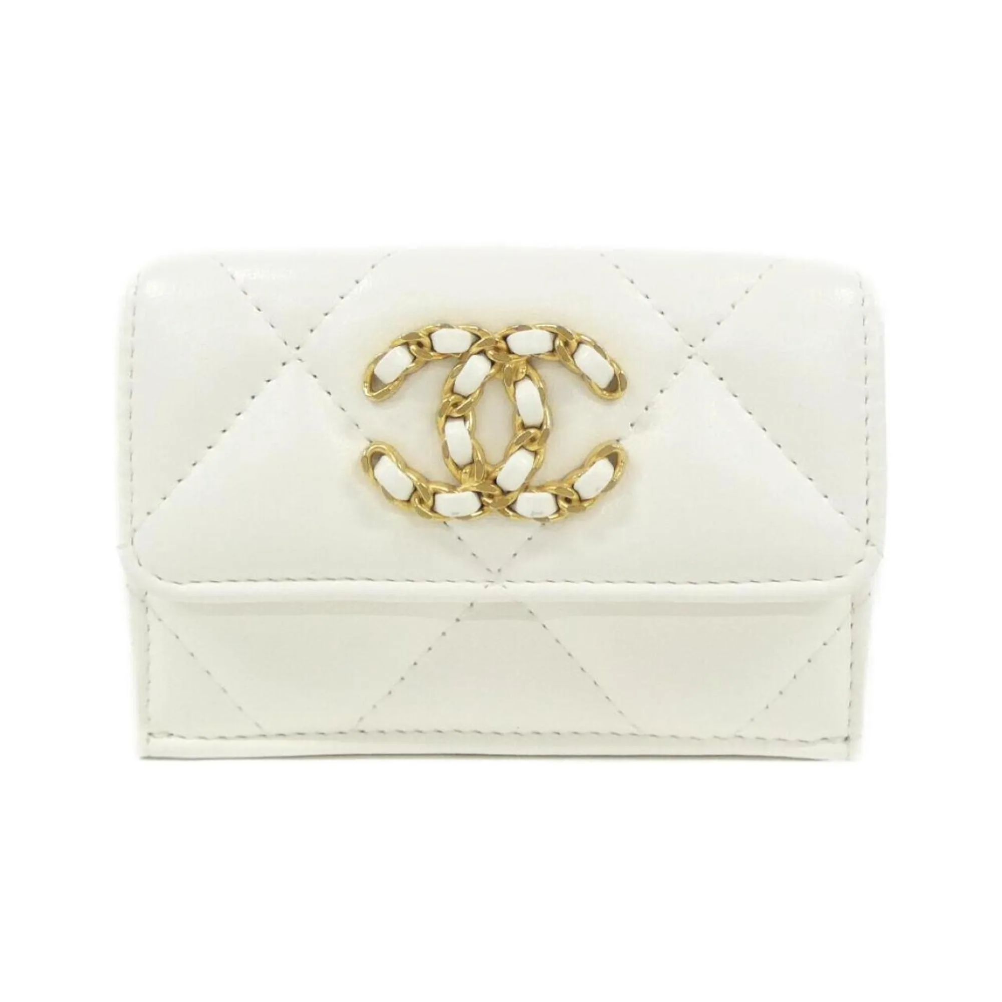 Chanel Leather Wallet (Tri-Fold) (Pre-Owned)
