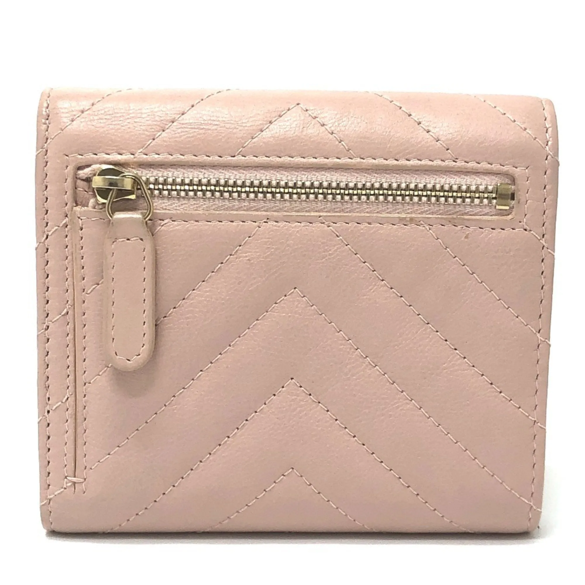 Chanel Leather Wallet (Tri-Fold) (Pre-Owned)