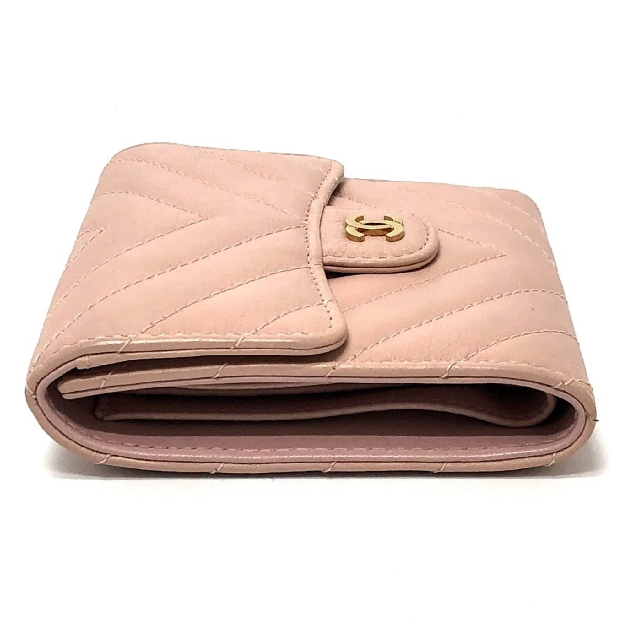 Chanel Leather Wallet (Tri-Fold) (Pre-Owned)