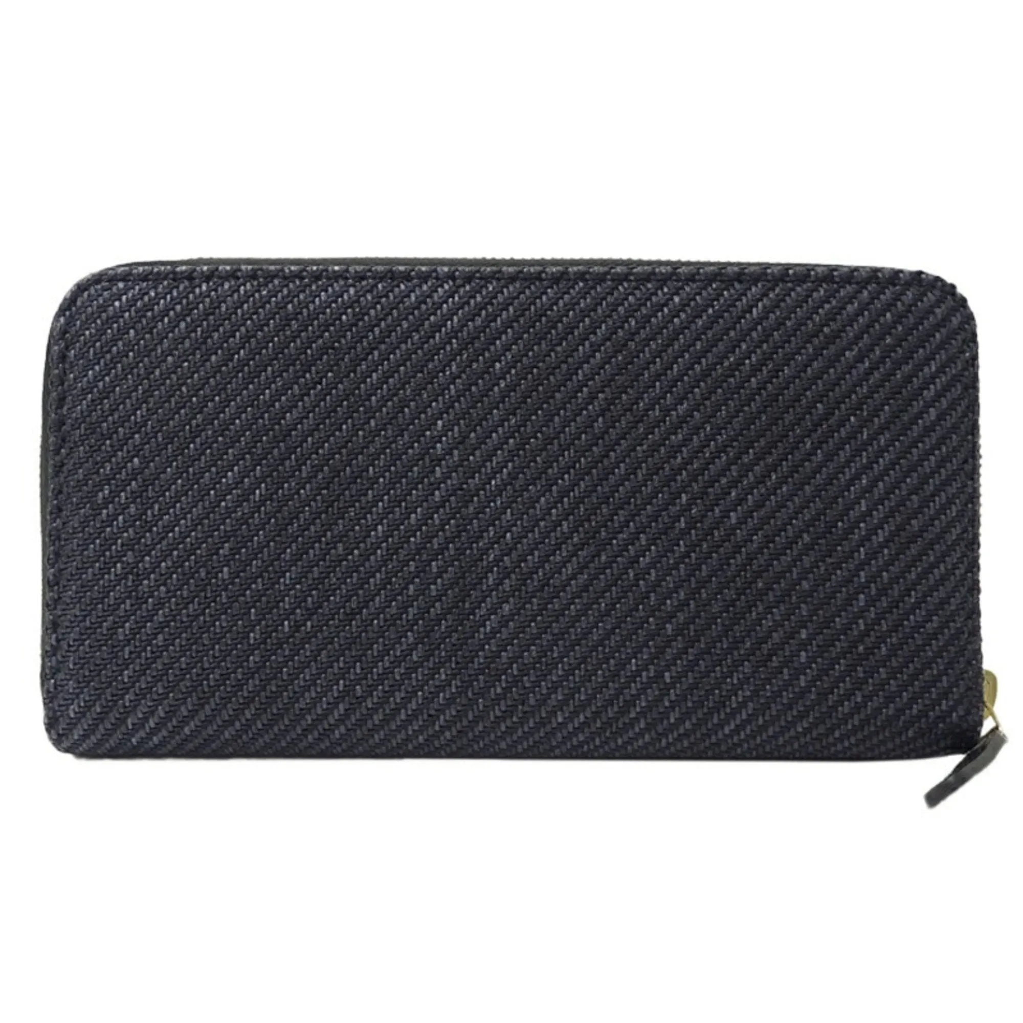 Chanel Navy Straw Long Wallet (Bi-Fold) (Pre-Owned)